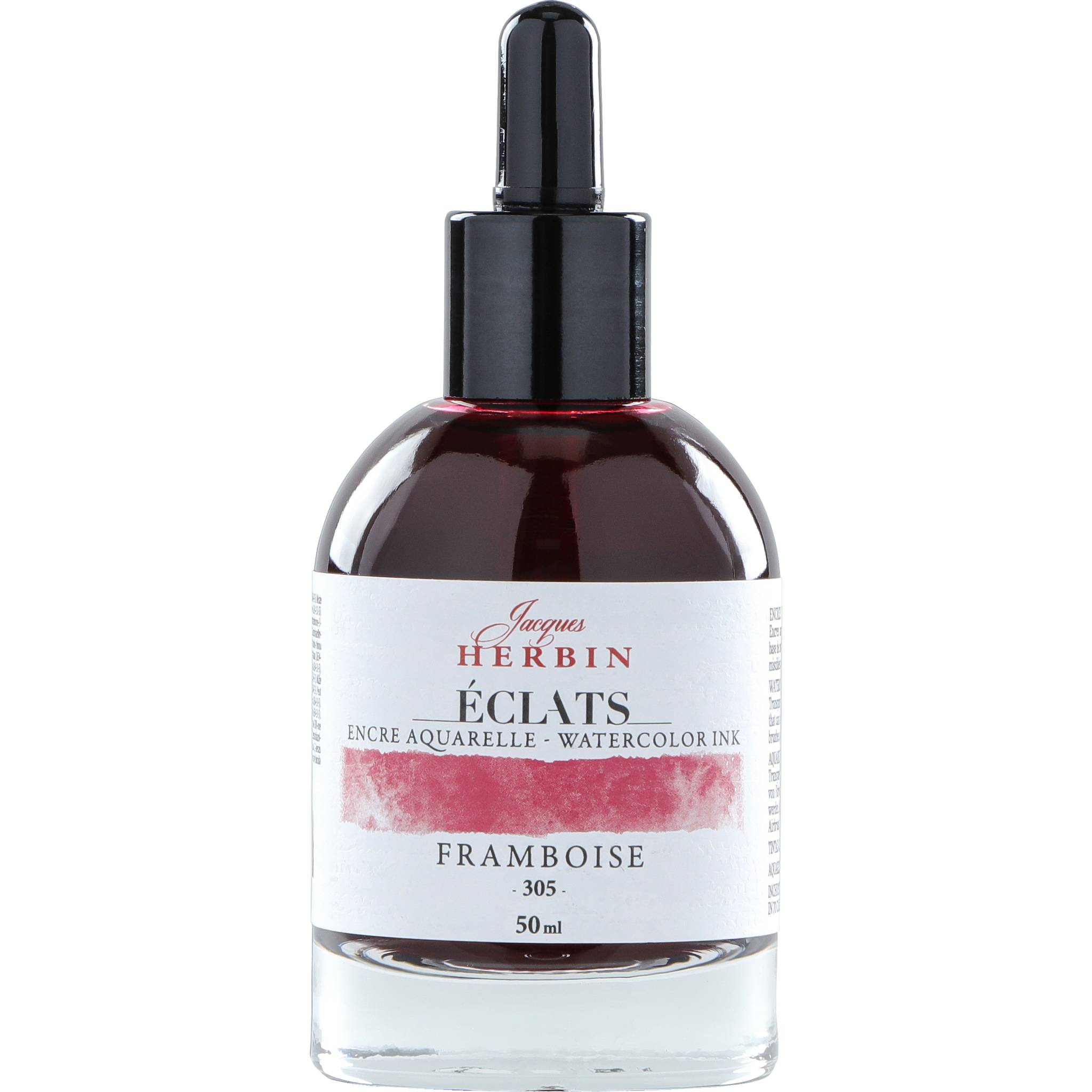Jacques Herbin 4x Aquarelltine Éclats, Flakon 50ml - Himbeer 16305T