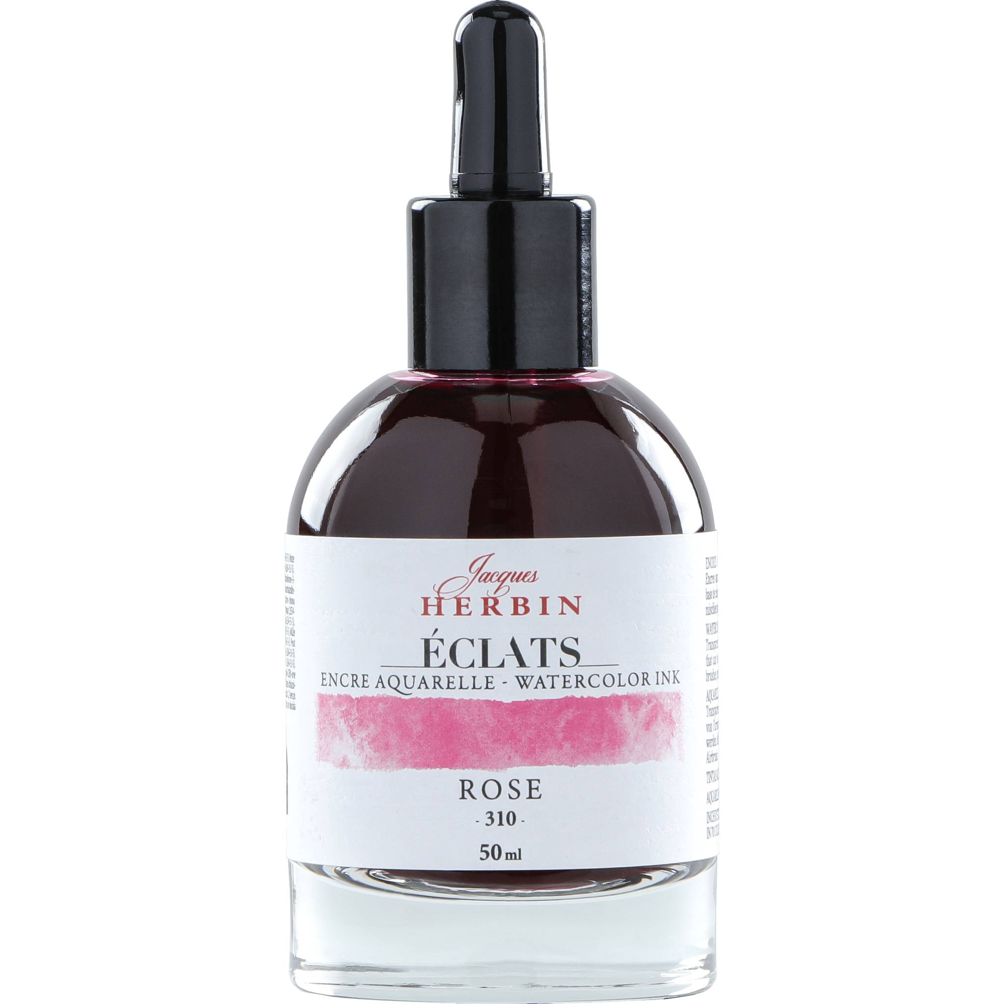 Jacques Herbin 4x Aquarelltine Éclats, Flakon 50ml - Rosa 16310T