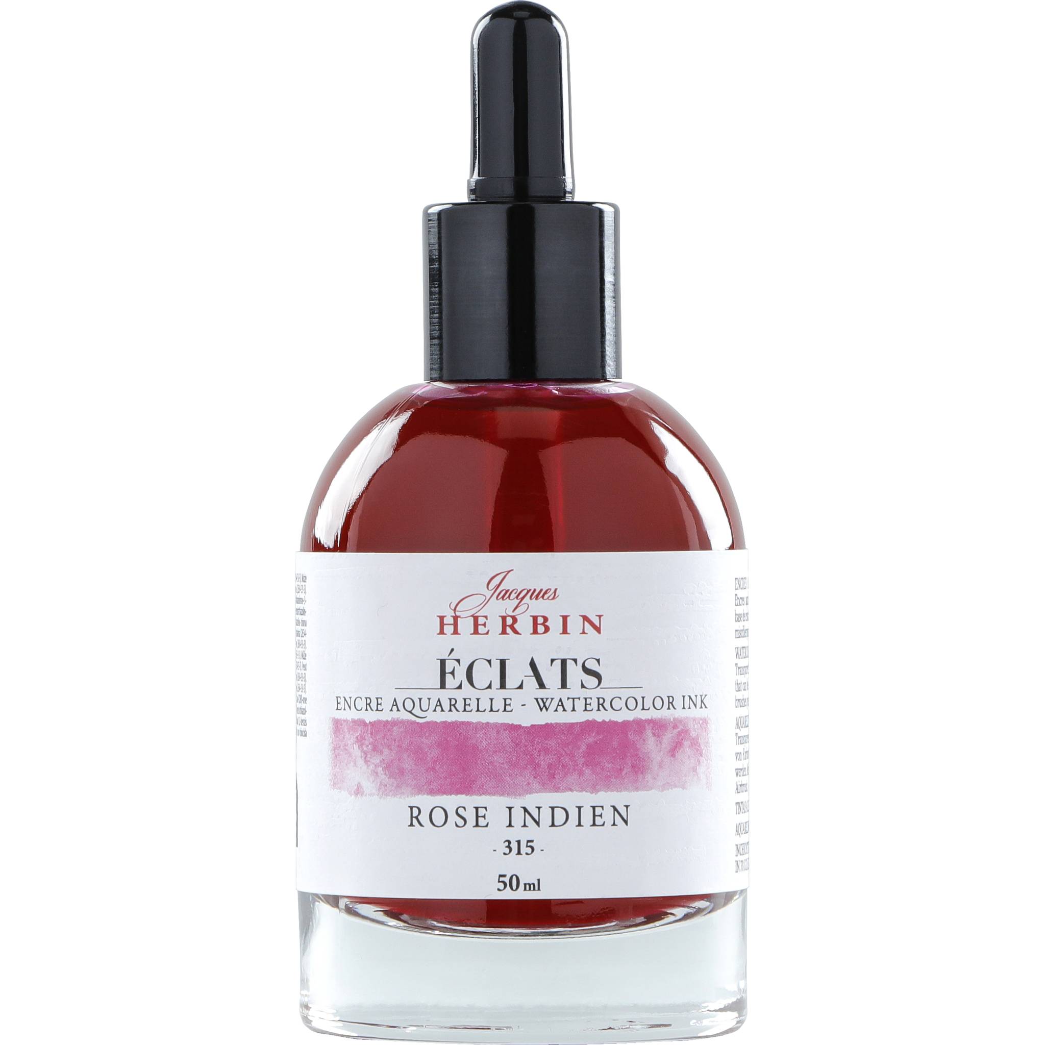 Jacques Herbin 4x Aquarelltine Éclats, Flakon 50ml - Indischrosa 16315T