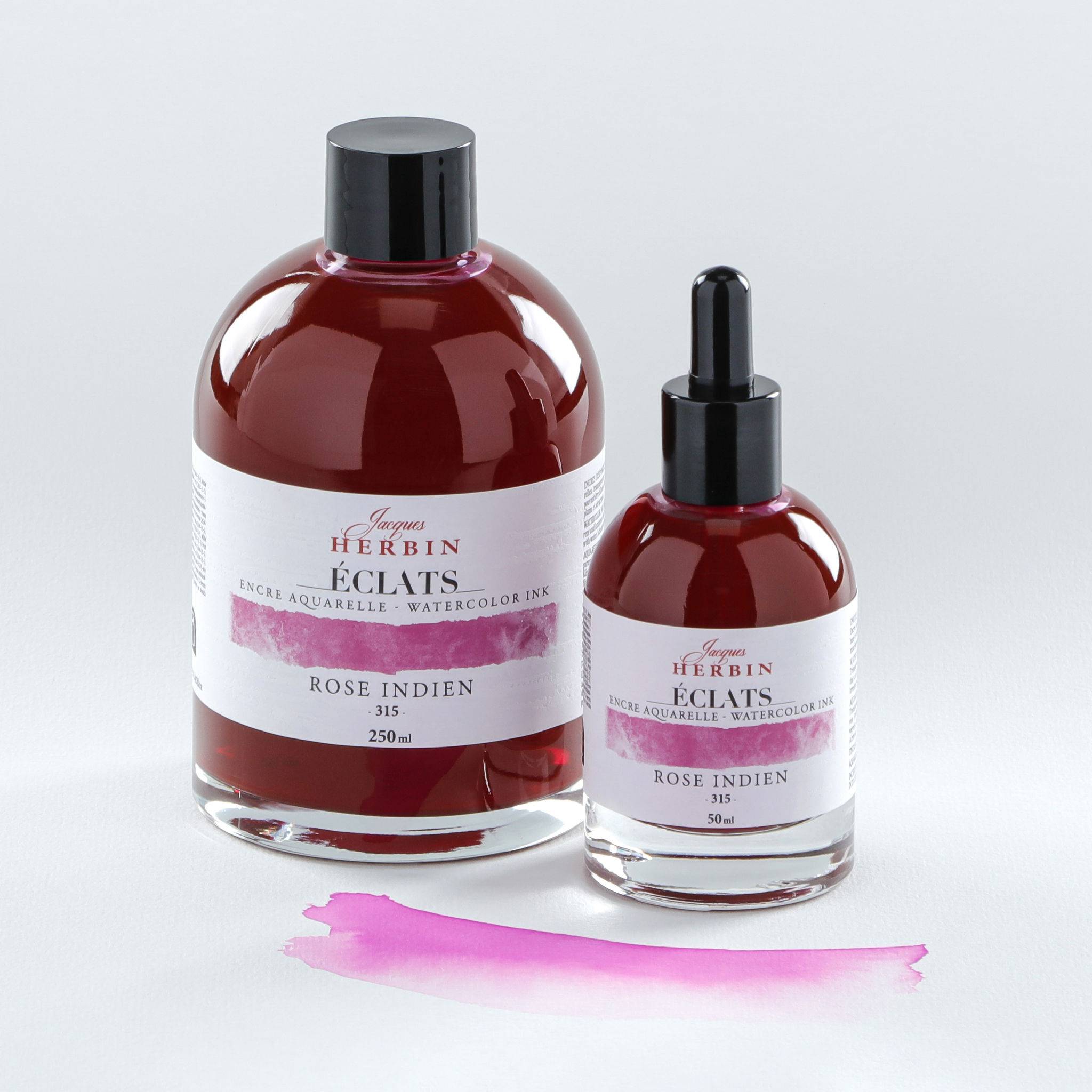 Jacques Herbin 4x Aquarelltine Éclats, Flakon 50ml - Indischrosa 16315T