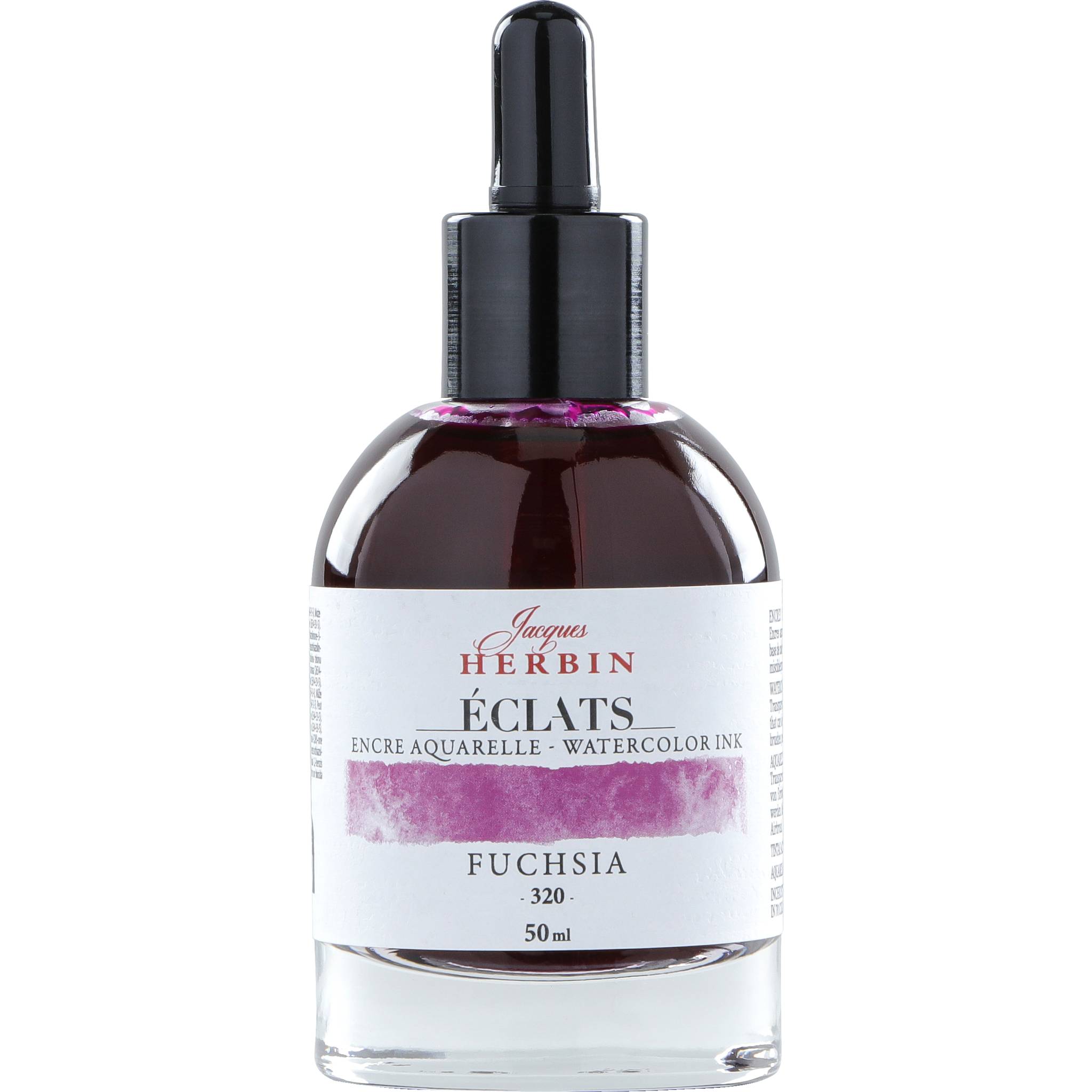 Jacques Herbin 4x Aquarelltine Éclats, Flakon 50ml - Fuchsia 16320T