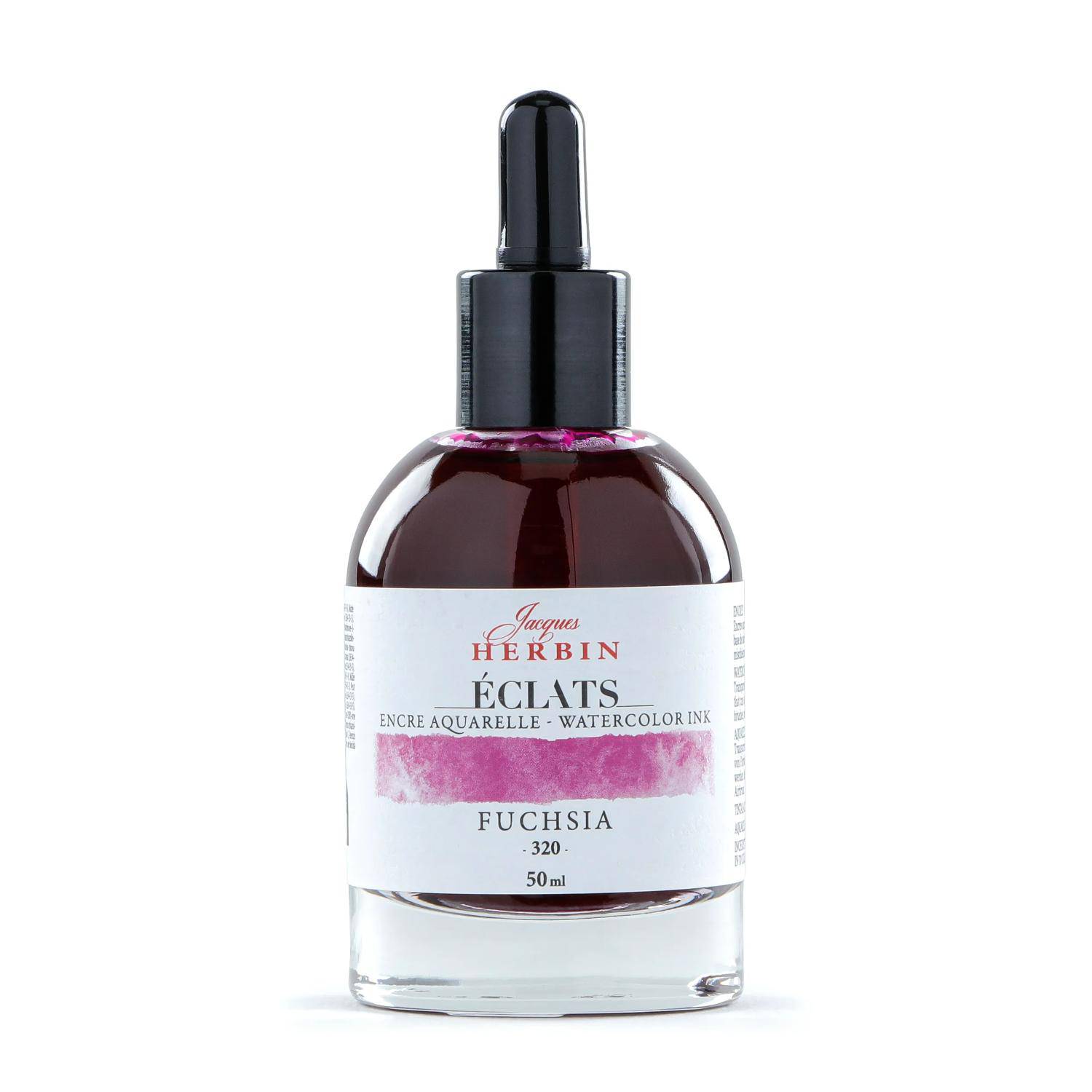 Jacques Herbin 4x Aquarelltine Éclats, Flakon 50ml - Fuchsia 16320T