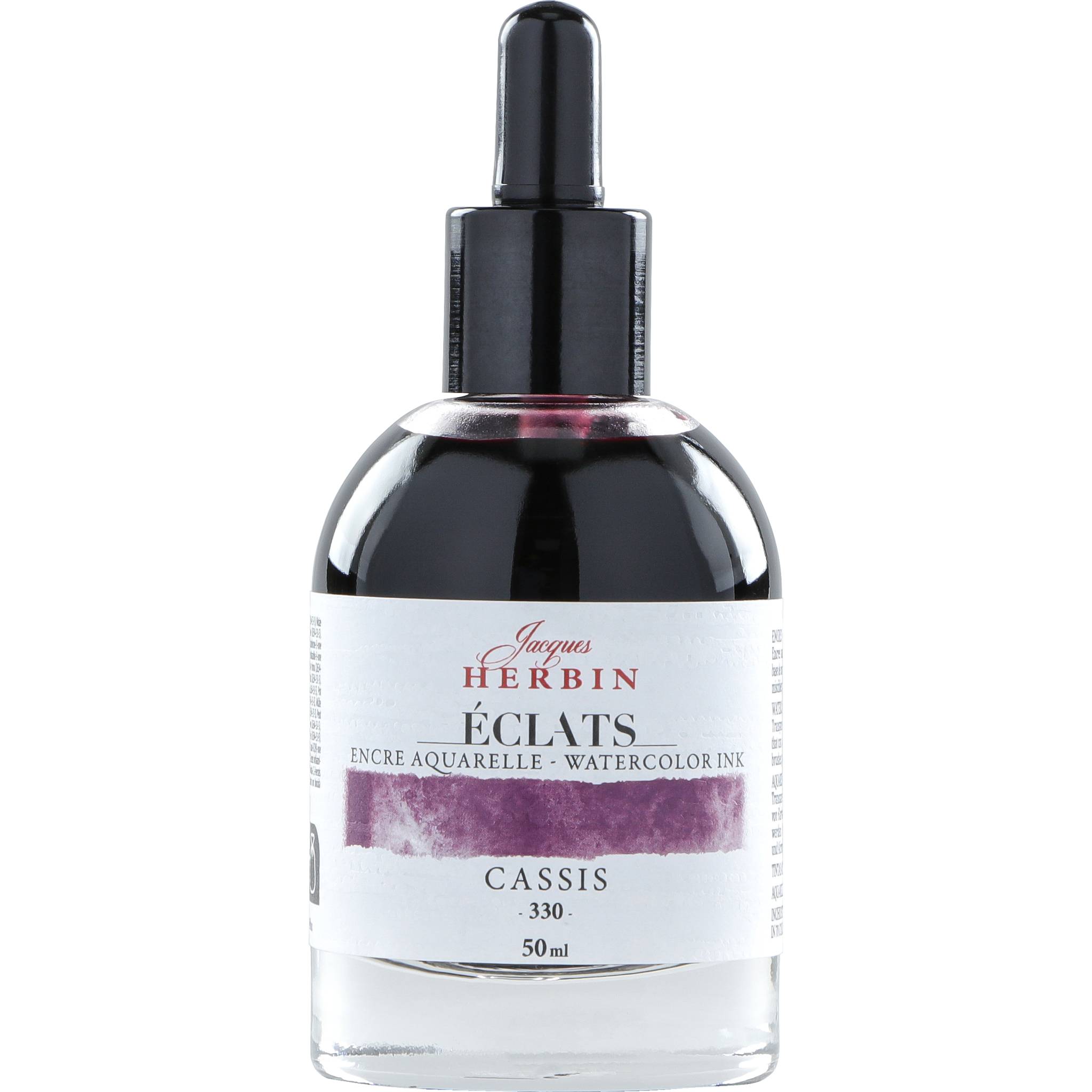 Jacques Herbin 4x Aquarelltine Éclats, Flakon 50ml - Cassis 16330T