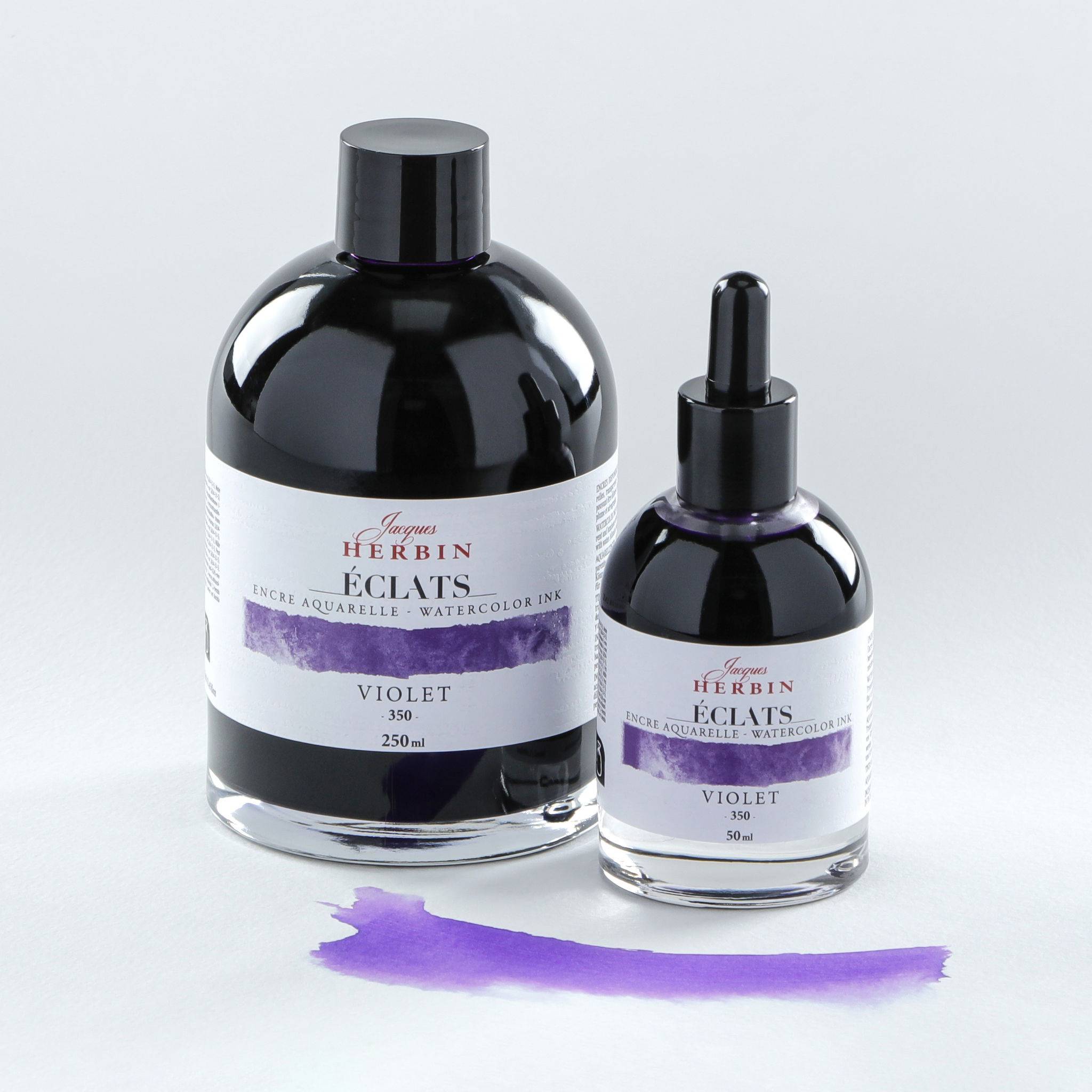 Jacques Herbin 2x Aquarelltine Éclats, Flasche 250ml - Violett 18350T