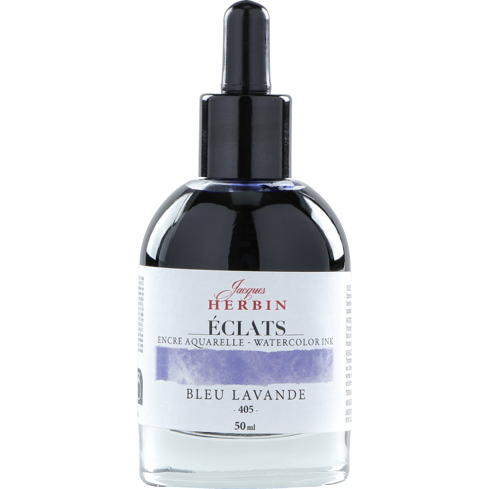 Jacques Herbin 4x Aquarelltine Éclats, Flakon 50ml - Lavendelblau 16405T