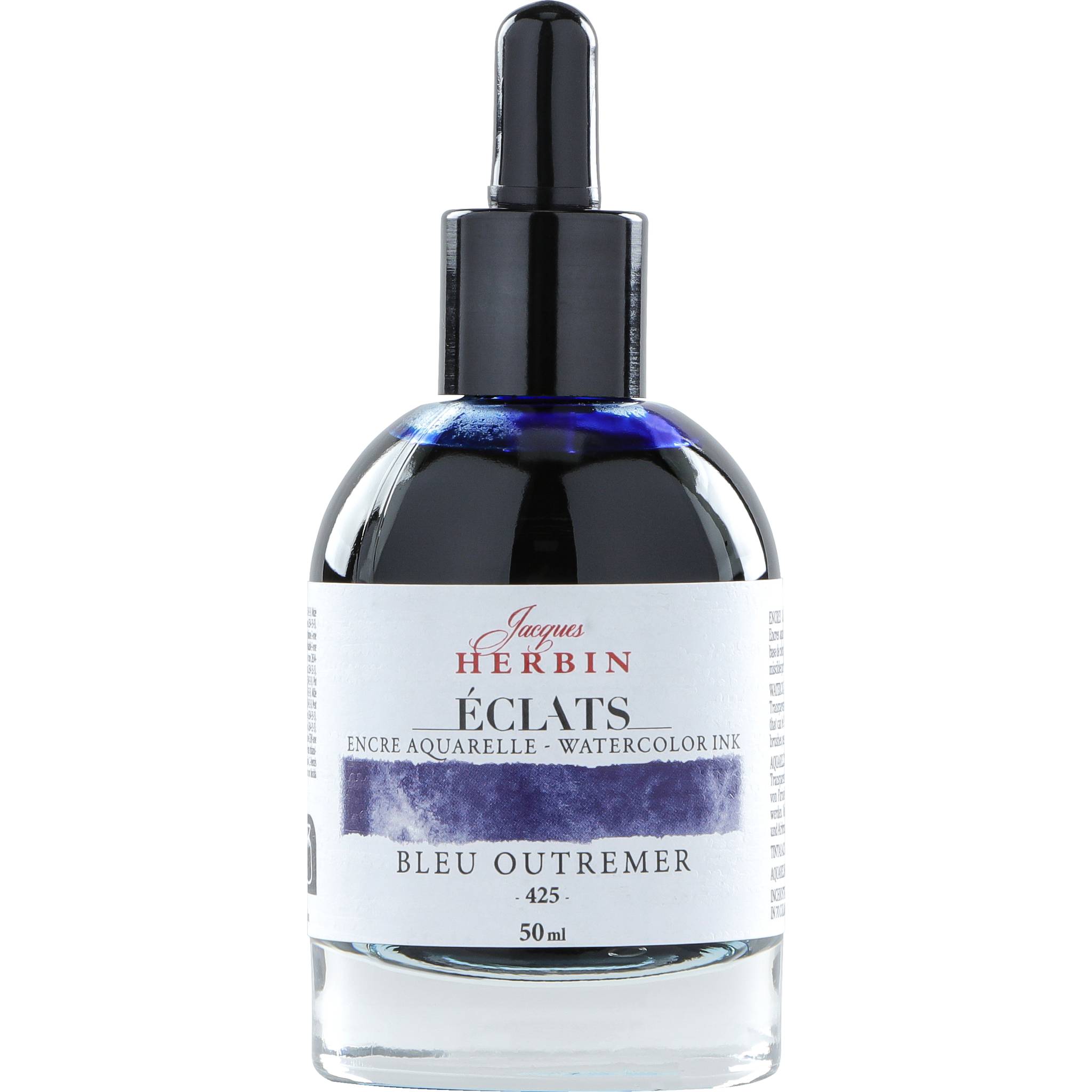 Jacques Herbin 4x Aquarelltine Éclats, Flakon 50ml - Karibikblau 16425T
