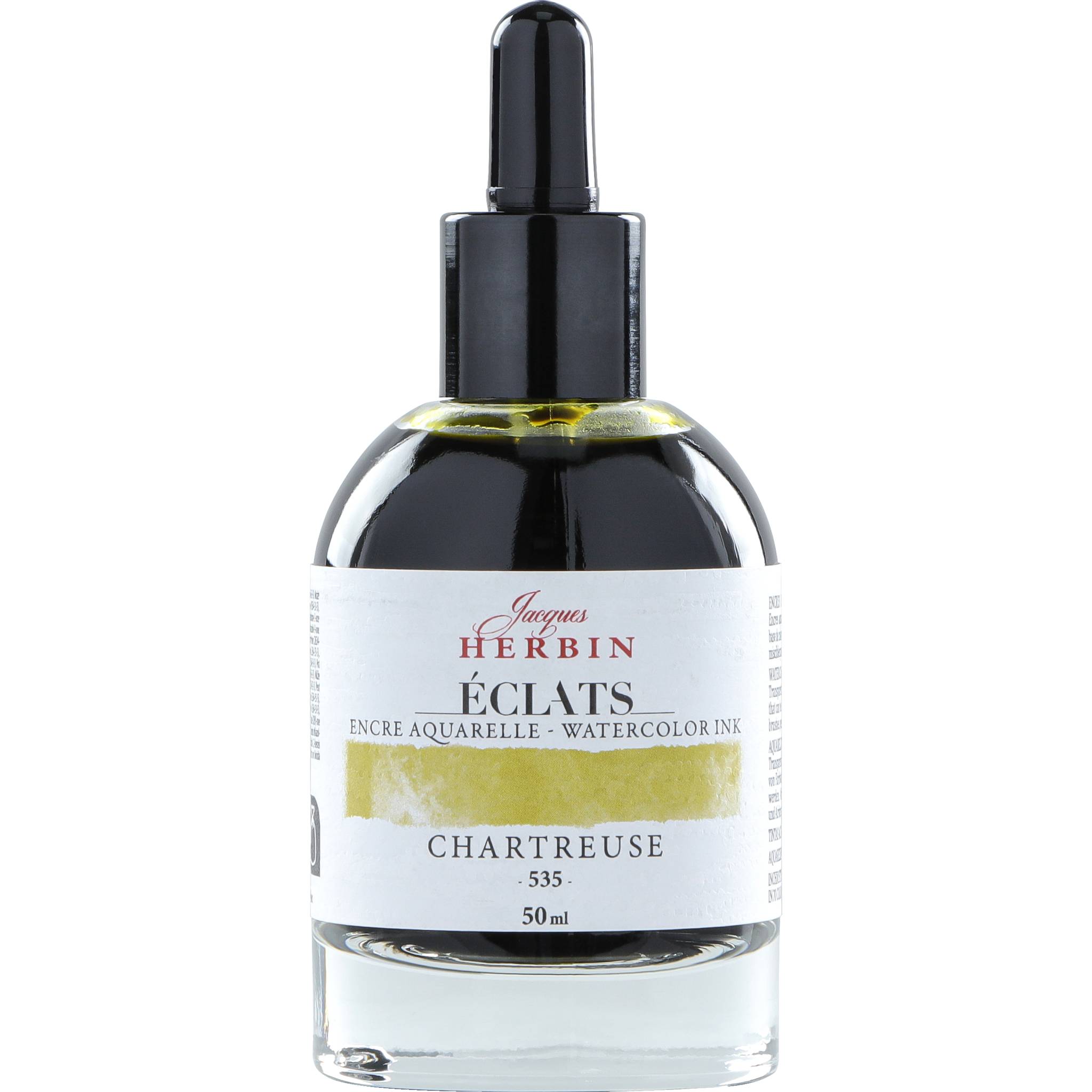 Jacques Herbin 4x Aquarelltine Éclats, Flakon 50ml - Chartreuse 16535T