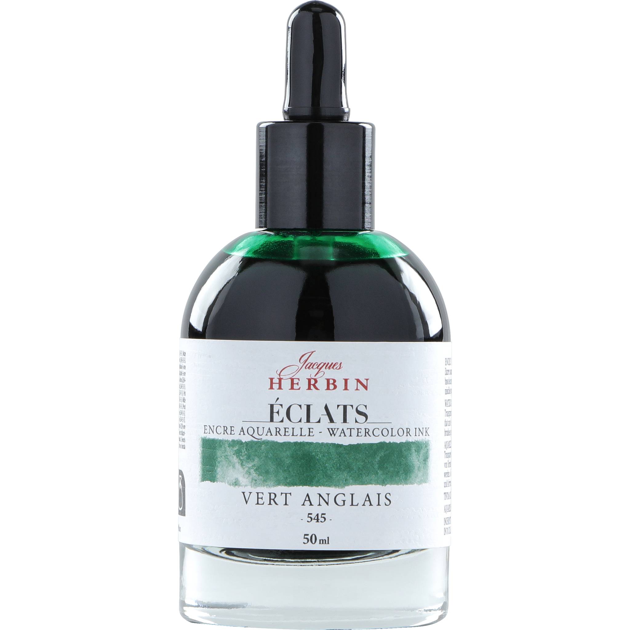 Jacques Herbin 4x Aquarelltine Éclats, Flakon 50ml - Englischgrün 16545T