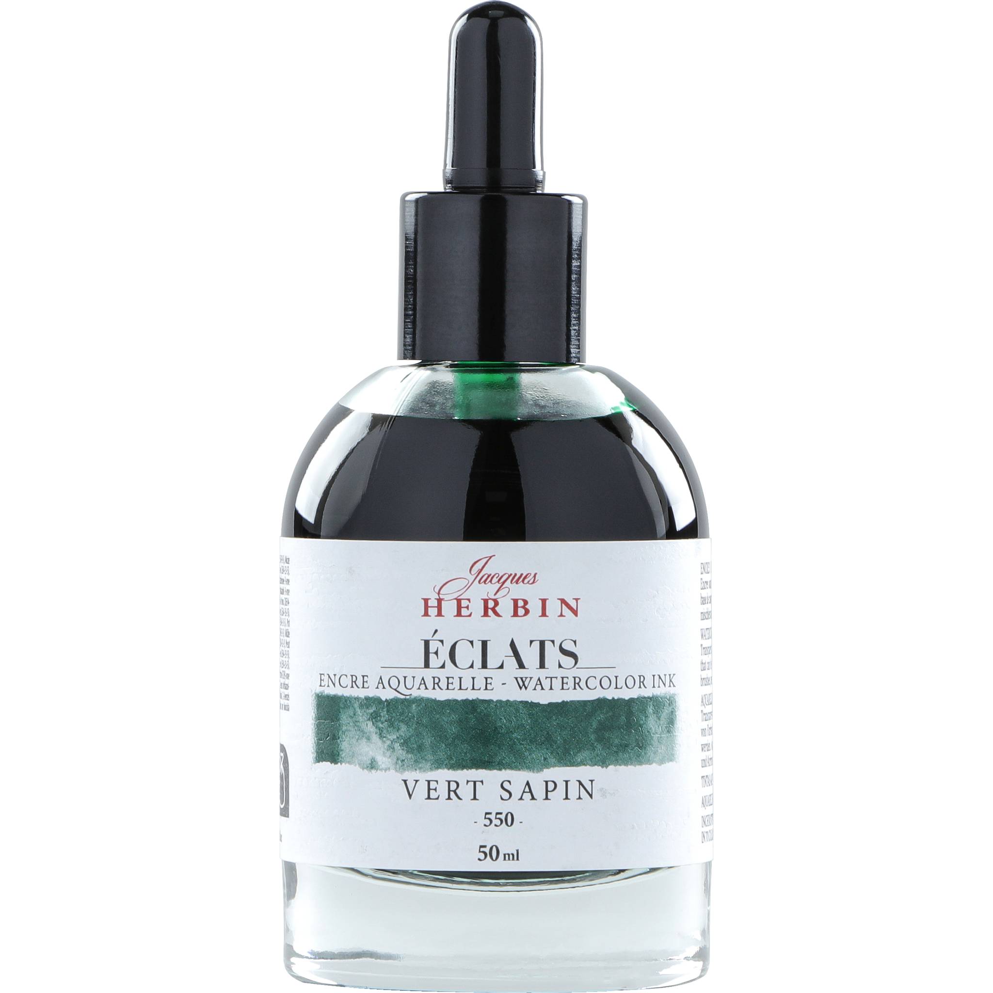 Jacques Herbin 4x Aquarelltine Éclats, Flakon 50ml - Tannengrün 16550T