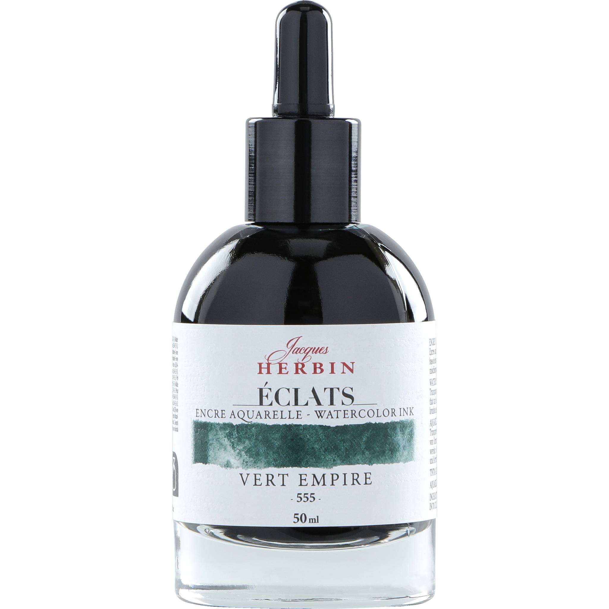 Jacques Herbin 4x Aquarelltine Éclats, Flakon 50ml - Imperialgrün 16555T