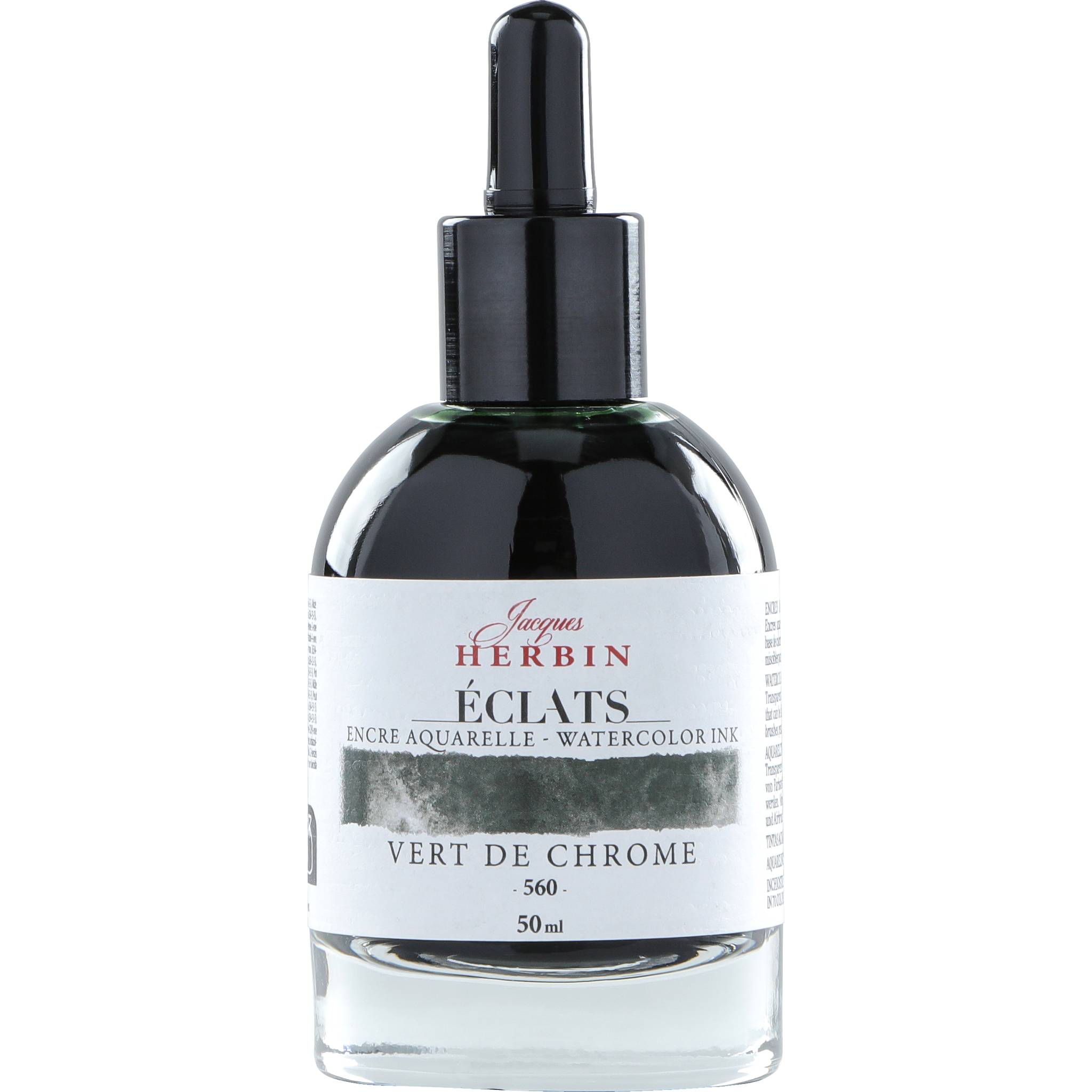 Jacques Herbin 4x Aquarelltine Éclats, Flakon 50ml - Chromgrün 16560T