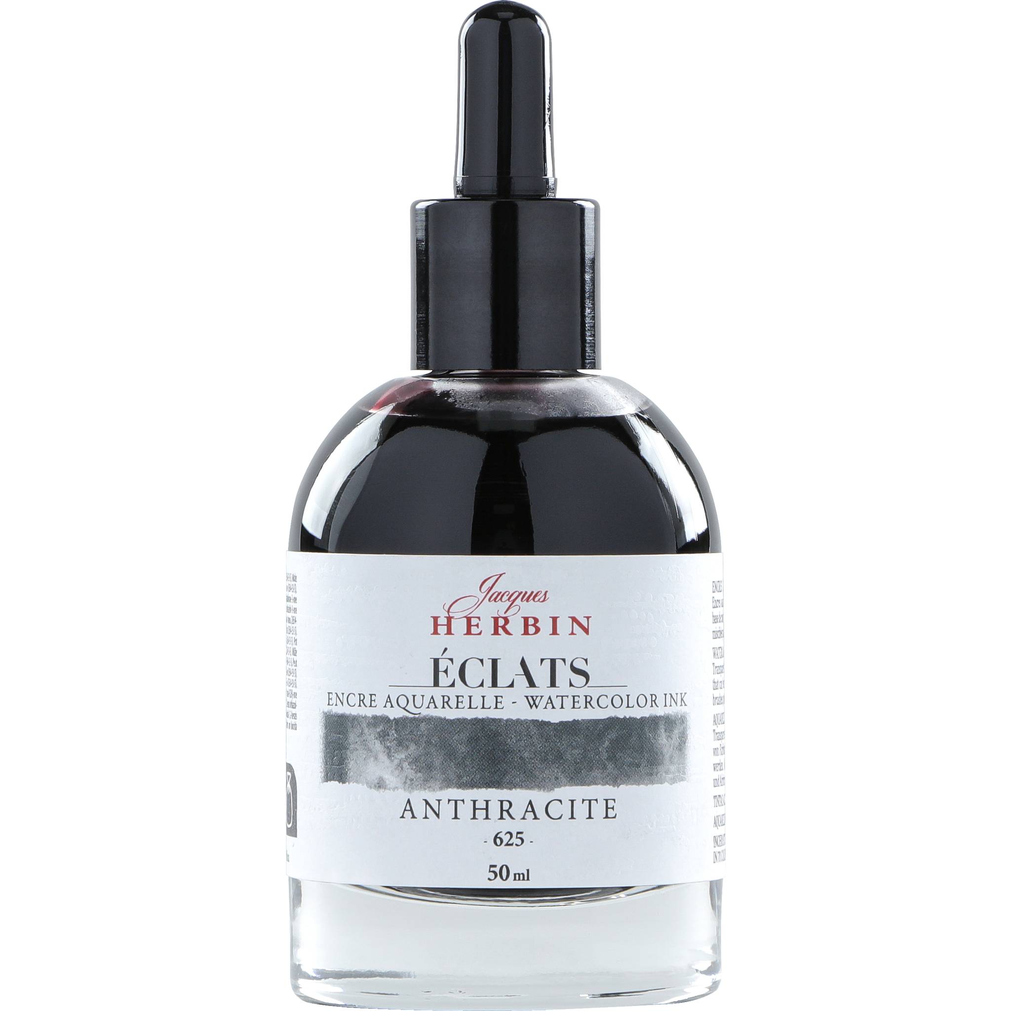 Jacques Herbin 4x Aquarelltine Éclats, Flakon 50ml - Anthrazit 16625T