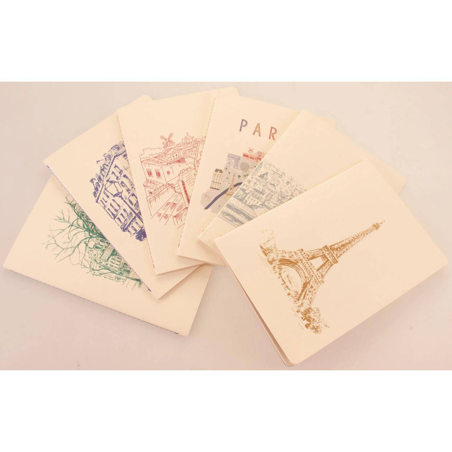 Jacques Herbin 5x A5-Notizbuch # Moulin Rouge - Rot 93027T