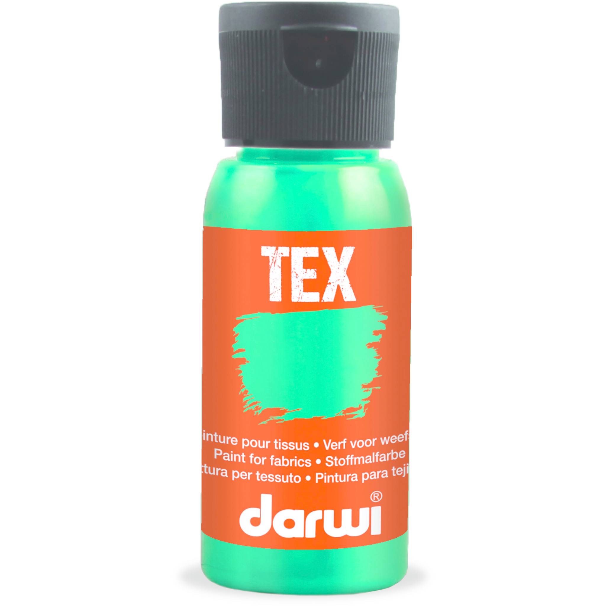 DARWI 4x 50 ml Flasche Tex Stoffmalfarbe Perlmut Türkis - DA0100050695C
