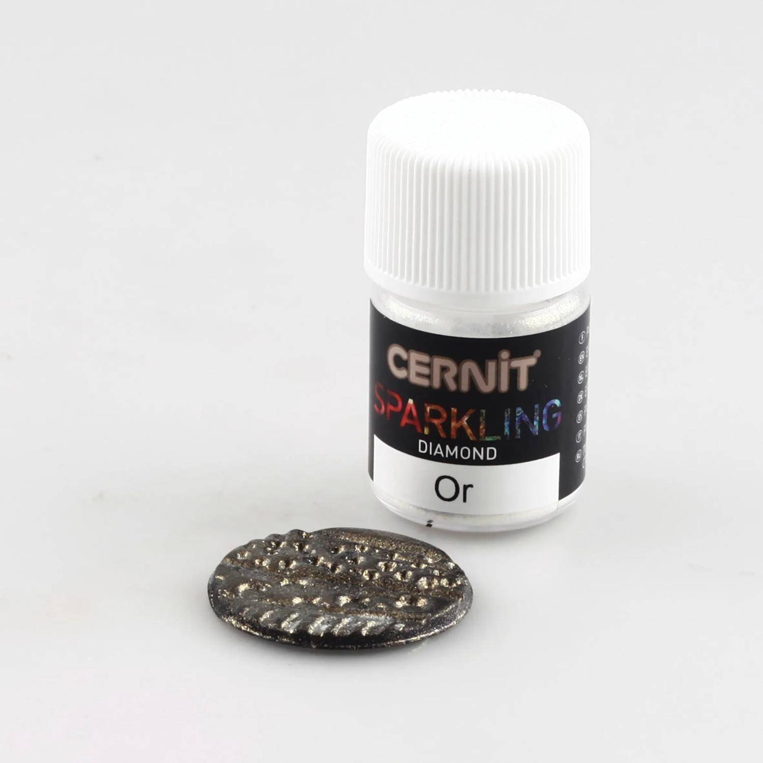 Cernit 6x Sparkling 5g, Diamant Pigmentpulver, Gold - Gold CE6120005050C