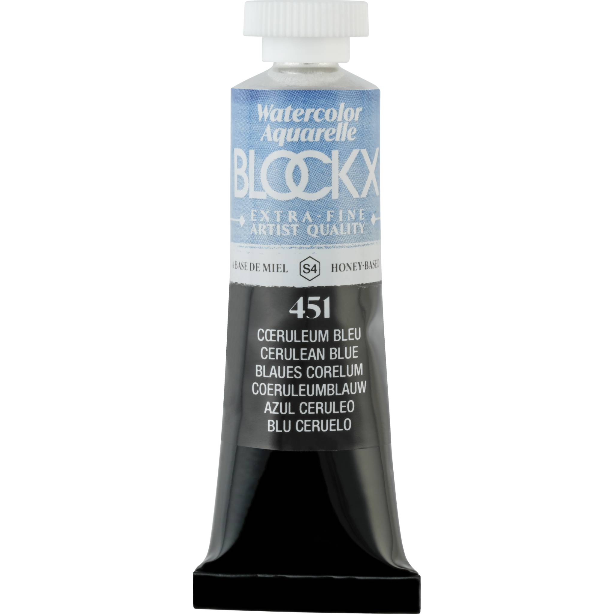 Blockx 3x Aquarellfarbe, Azurblau - Tube 15ml - Cœruleum blau 44451BXC