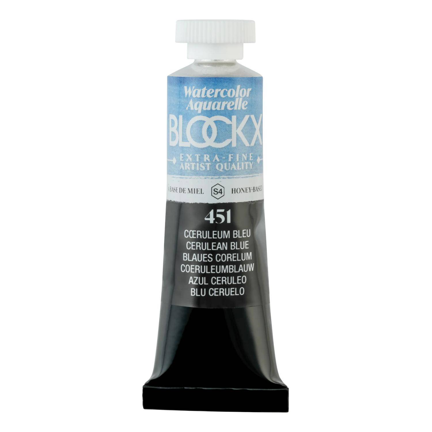 Blockx 3x Aquarellfarbe, Azurblau - Tube 15ml - Cœruleum blau 44451BXC