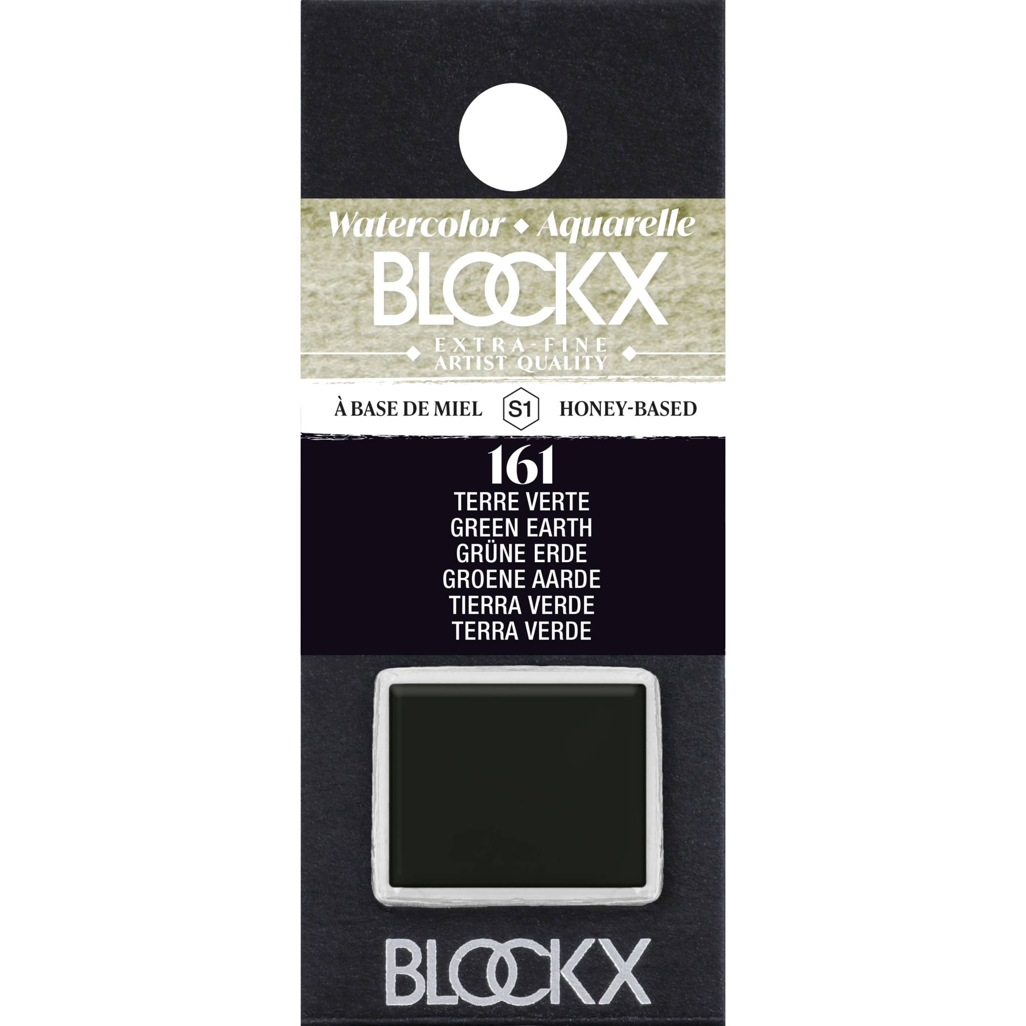 Blockx 3x Aquarellfarbe, Grüne Erde - 1/2 Näpfchen 1,5ml - Grüne Erde 41161BXC