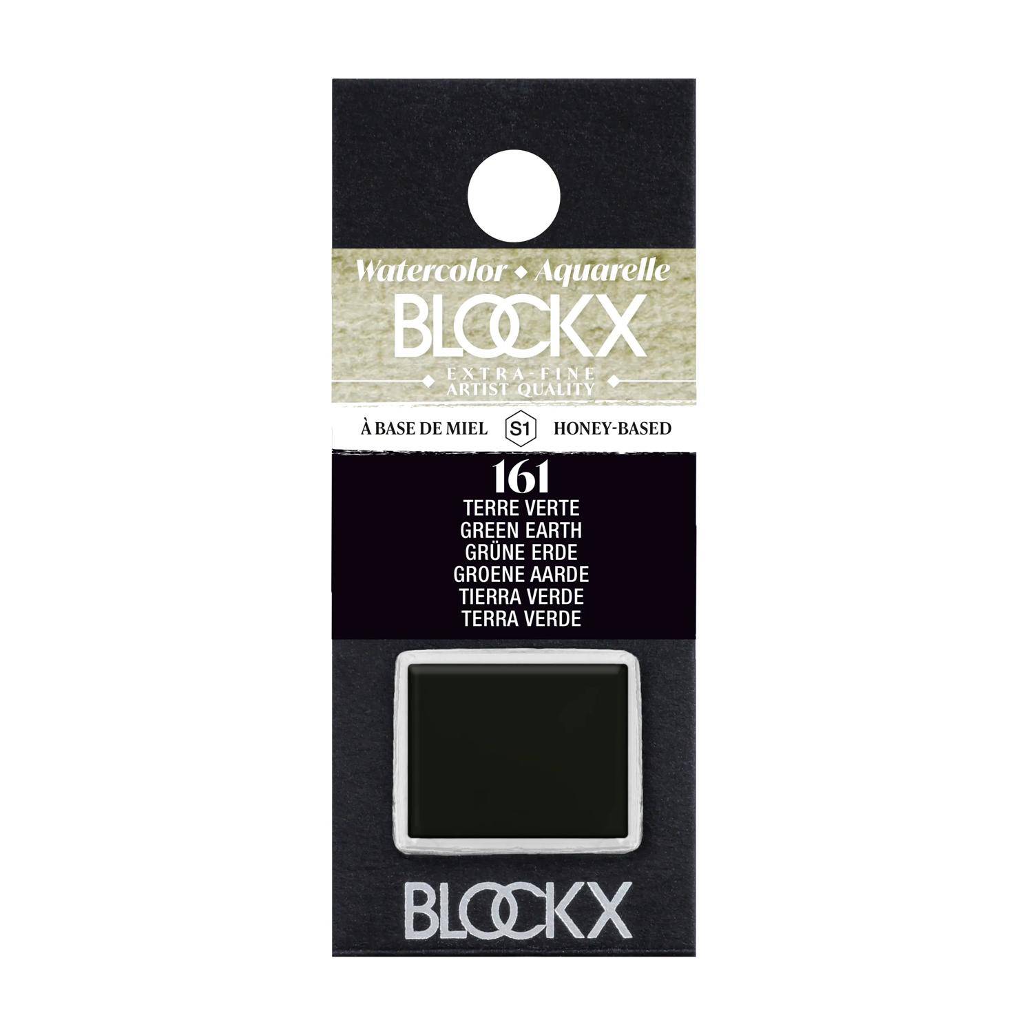 Blockx 3x Aquarellfarbe, Grüne Erde - 1/2 Näpfchen 1,5ml - Grüne Erde 41161BXC