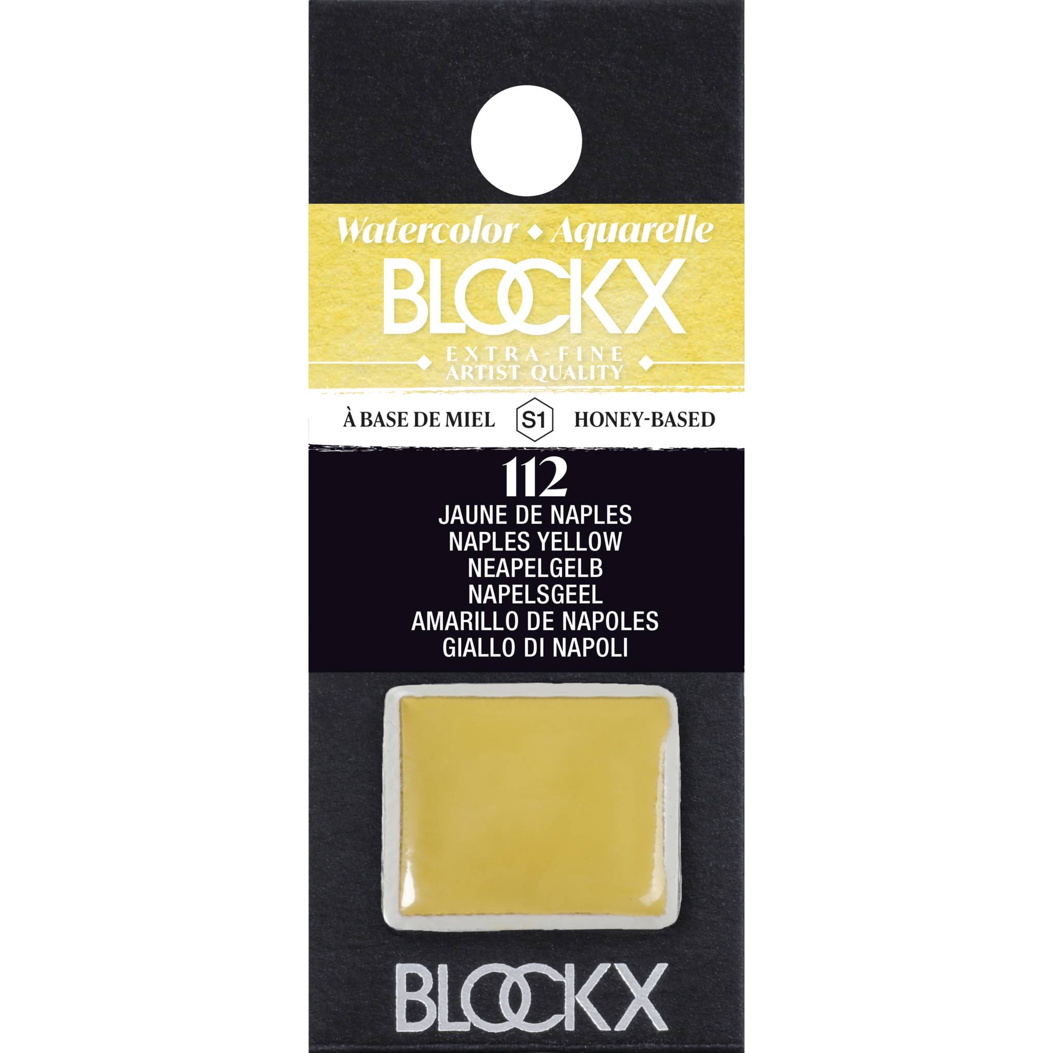 Blockx 3x Aquarellfarbe, Neapelgelb - 1/2 Näpfchen 1,5ml - Neapelgelb 41112BXC