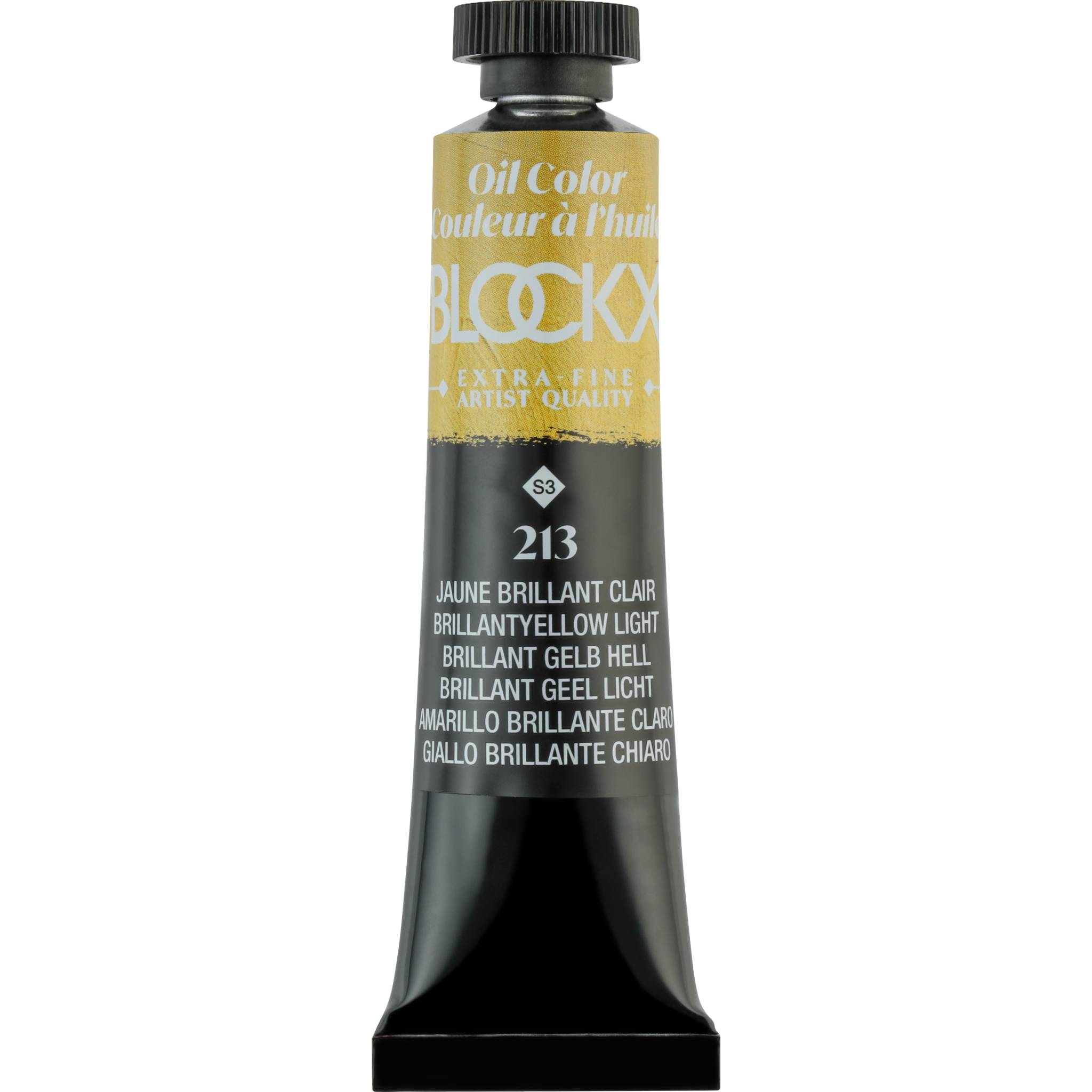 Blockx 3x Ölfarbe, Glänzendgelb hell, Tube 20ml - Hellglänzendgelb 212213BXC