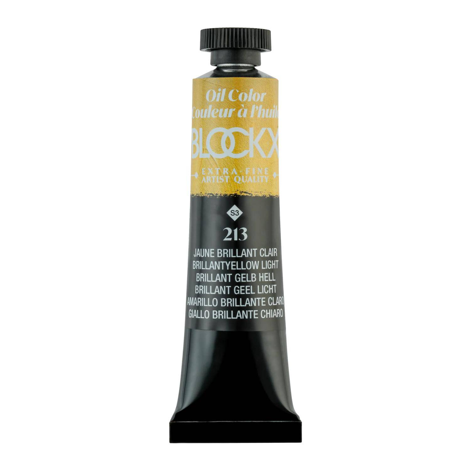 Blockx 3x Ölfarbe, Glänzendgelb hell, Tube 20ml - Hellglänzendgelb 212213BXC