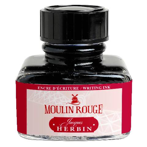 Jacques Herbin 4x Schreibtinten, Les couleurs de Paris, Flakon 30ml - Rot 13827T