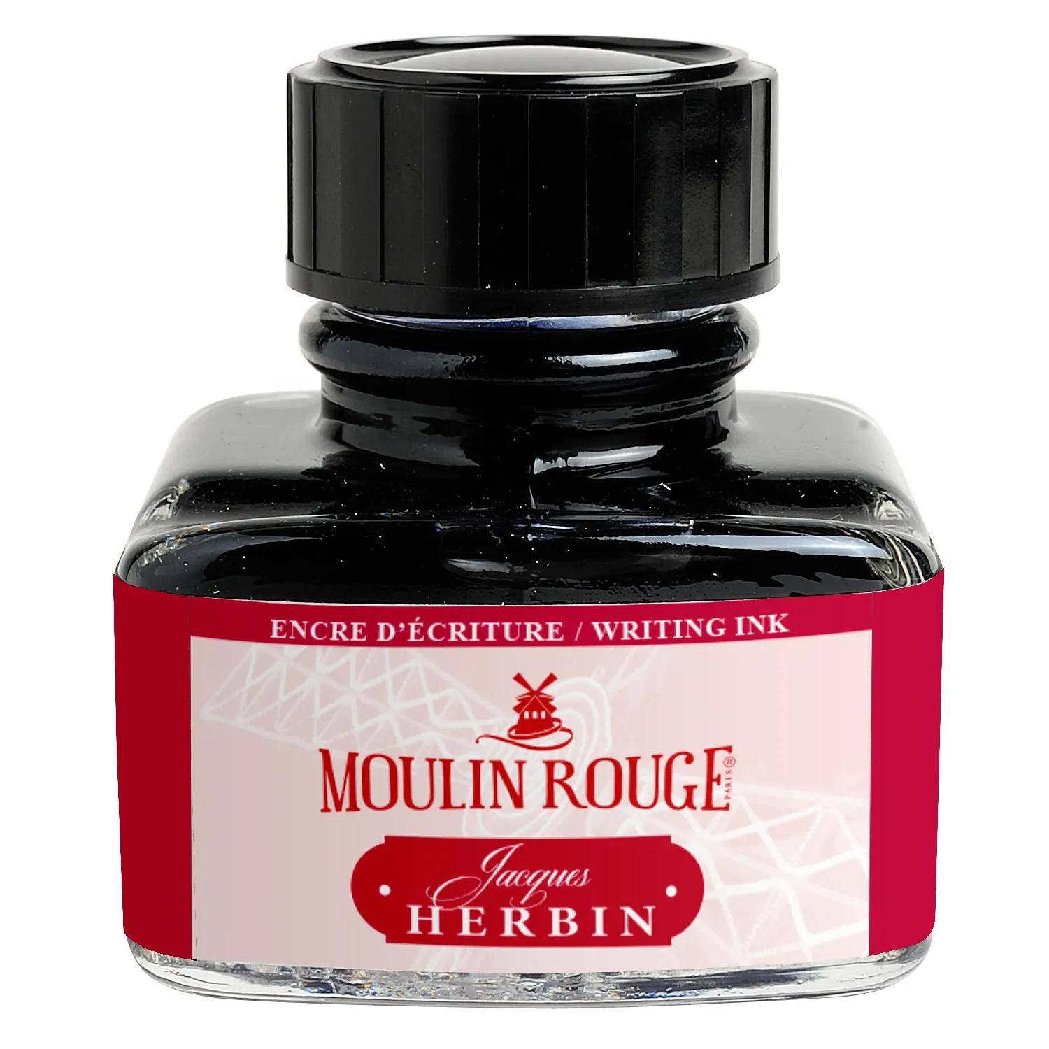 Jacques Herbin 4x Schreibtinten, Les couleurs de Paris, Flakon 30ml - Rot 13827T