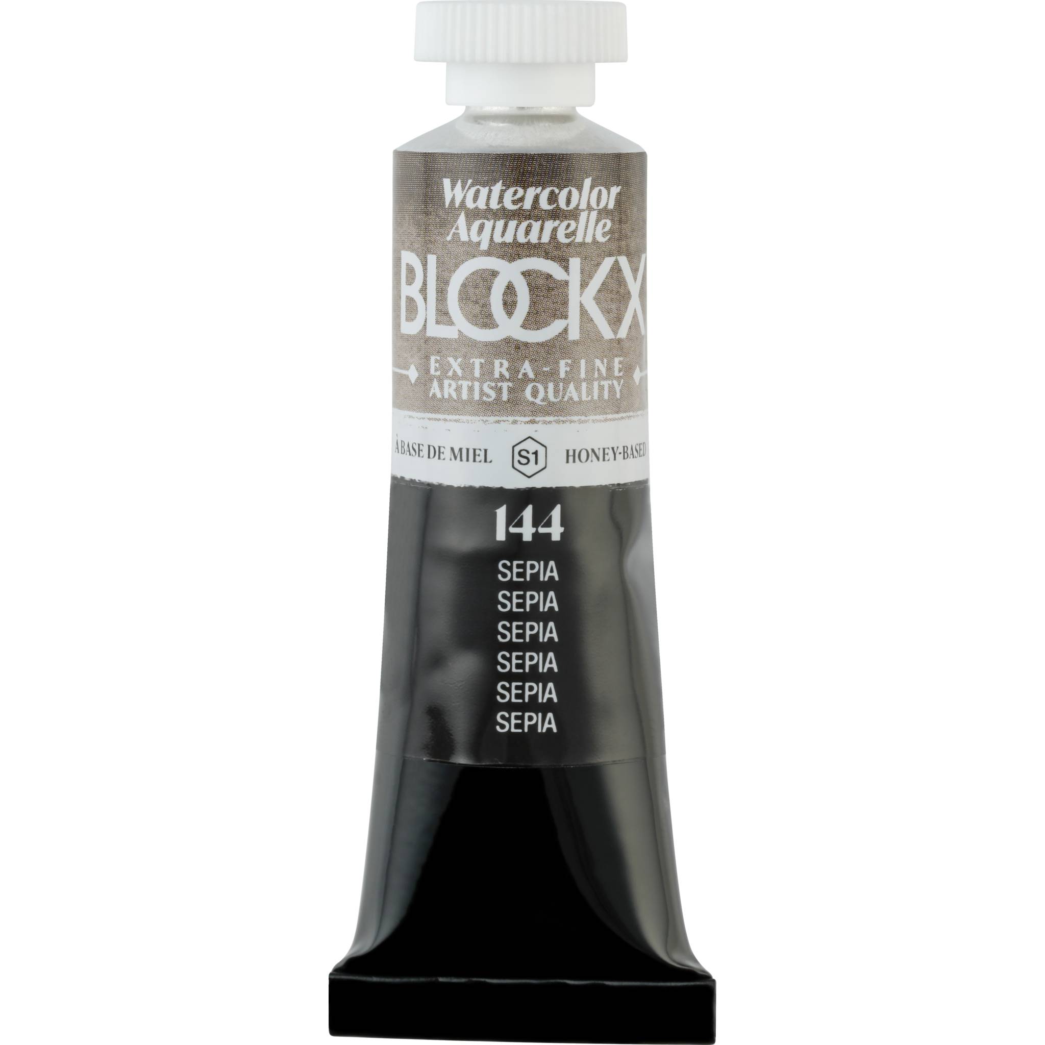 Blockx 3x Aquarellfarbe, Sepia - Tube 15ml - Sepienweiß 44144BXC