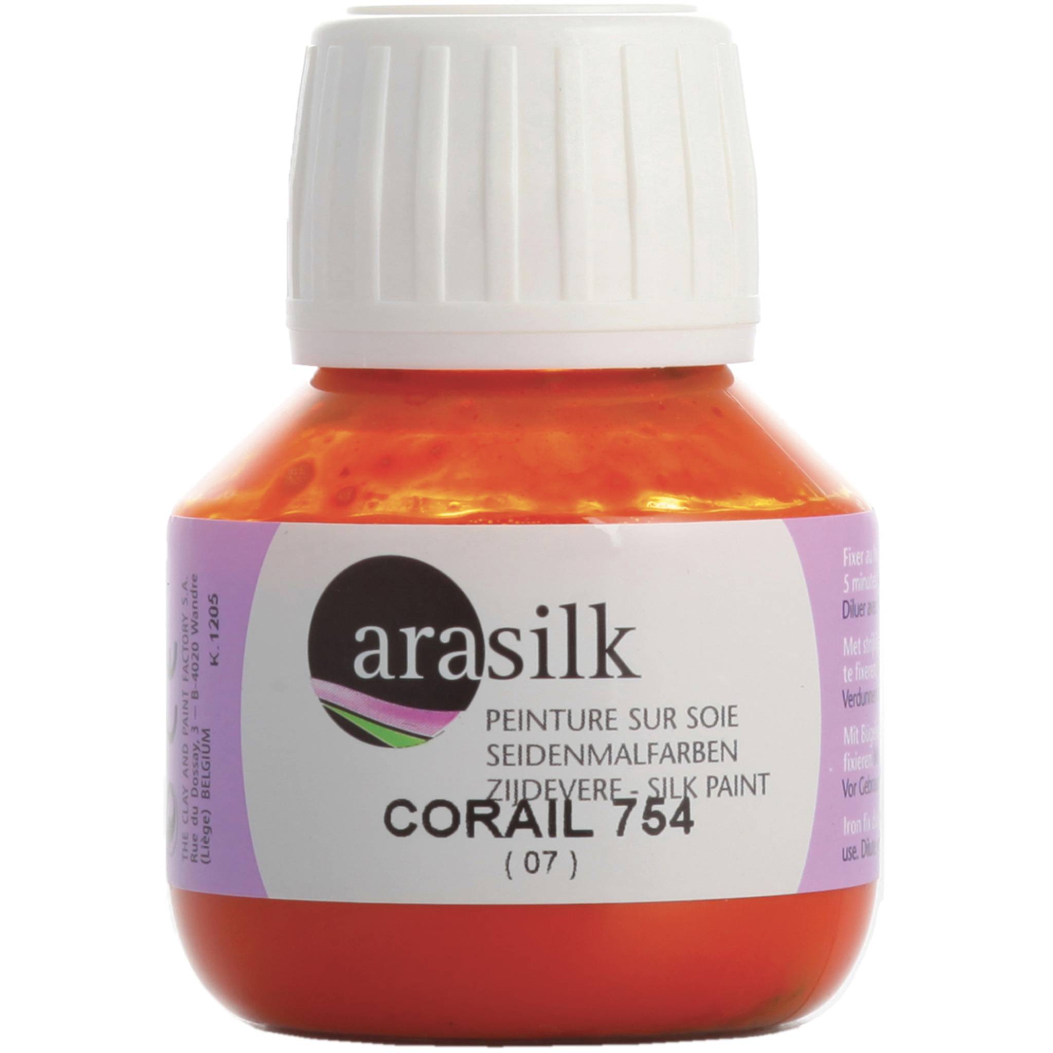 H Dupont 3x Arasilk 50ml, Seidenmalfarbe, Koralle - Koralle DU0170050754C