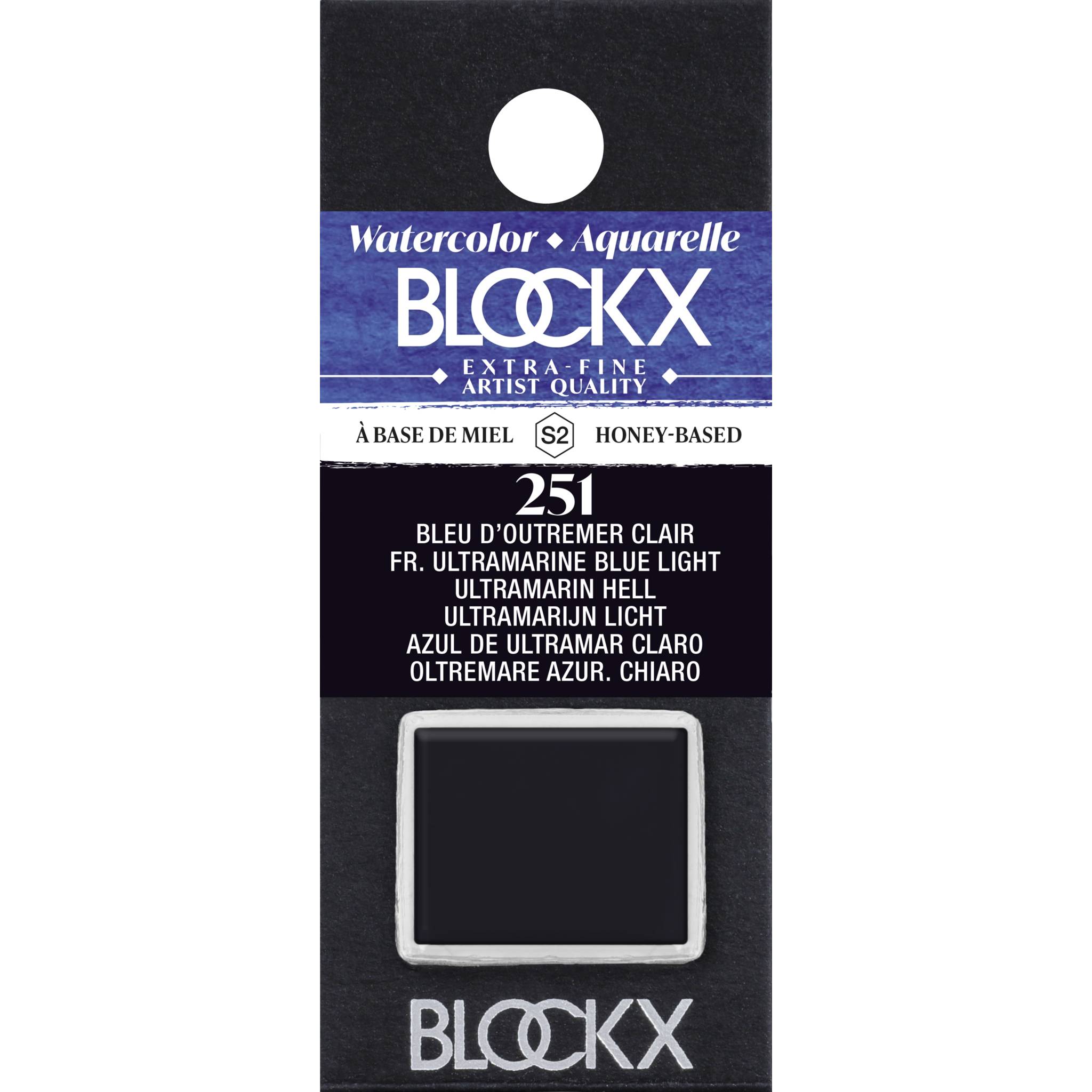 Blockx 3x Aquarellfarbe, 1/2 Näpfchen 1,5ml Ultramarinblau hell 41251BXC