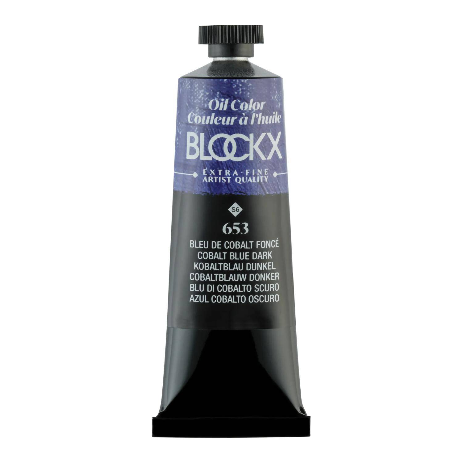 Blockx 3x Ölfarbe, Kobaltblau dunkel - Tube 35ml - Dunkelkobaltblau 213653BXC