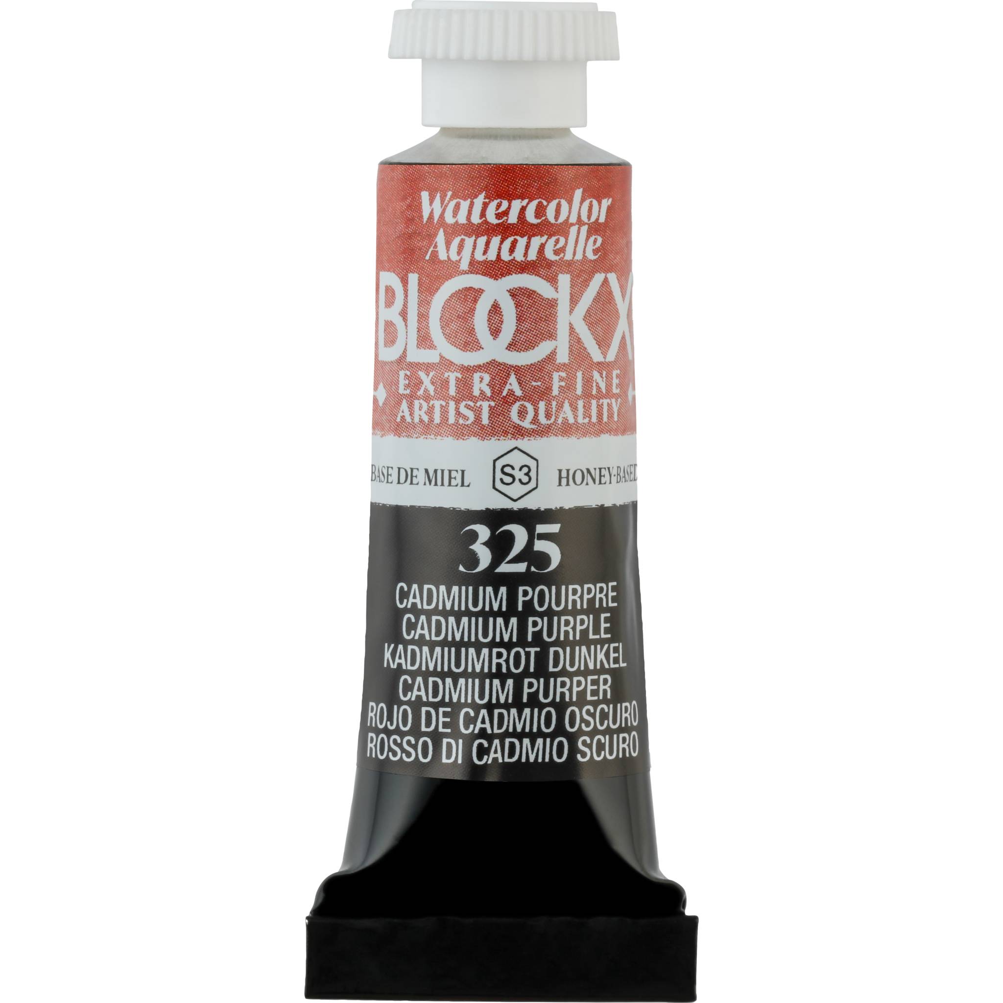 Blockx 3x Aquarellfarbe, Dunkles Kadmiumrot Tube 5ml Cadmium Pourpre 43325BXC