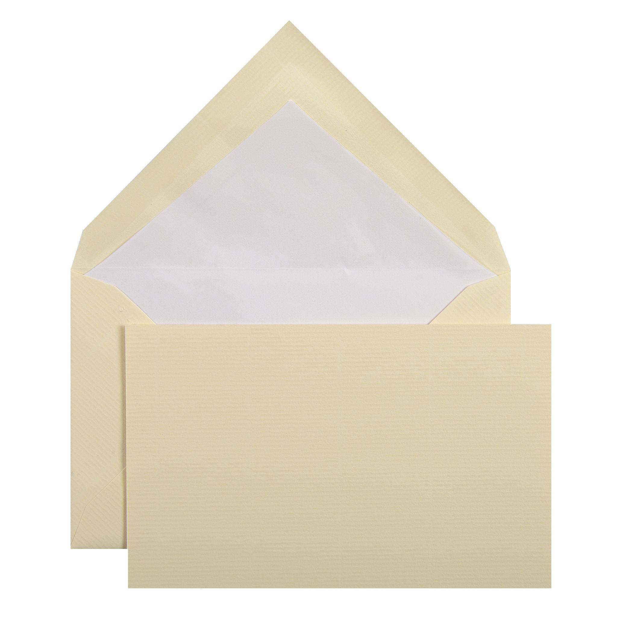 G.Lalo 5x Korrespondenzset, 10 Karten und 10 Umschläge 90x140mm Elfenbein 25616L