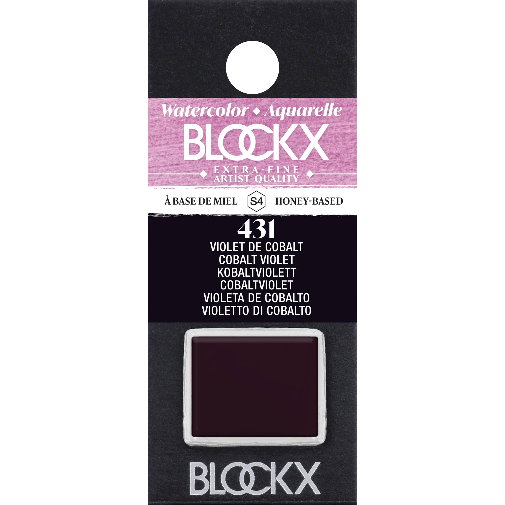 Blockx 3x Aquarellfarbe, Kobaltviolett 1/2 Näpfchen 1,5ml Kobaltviolett 41431BXC