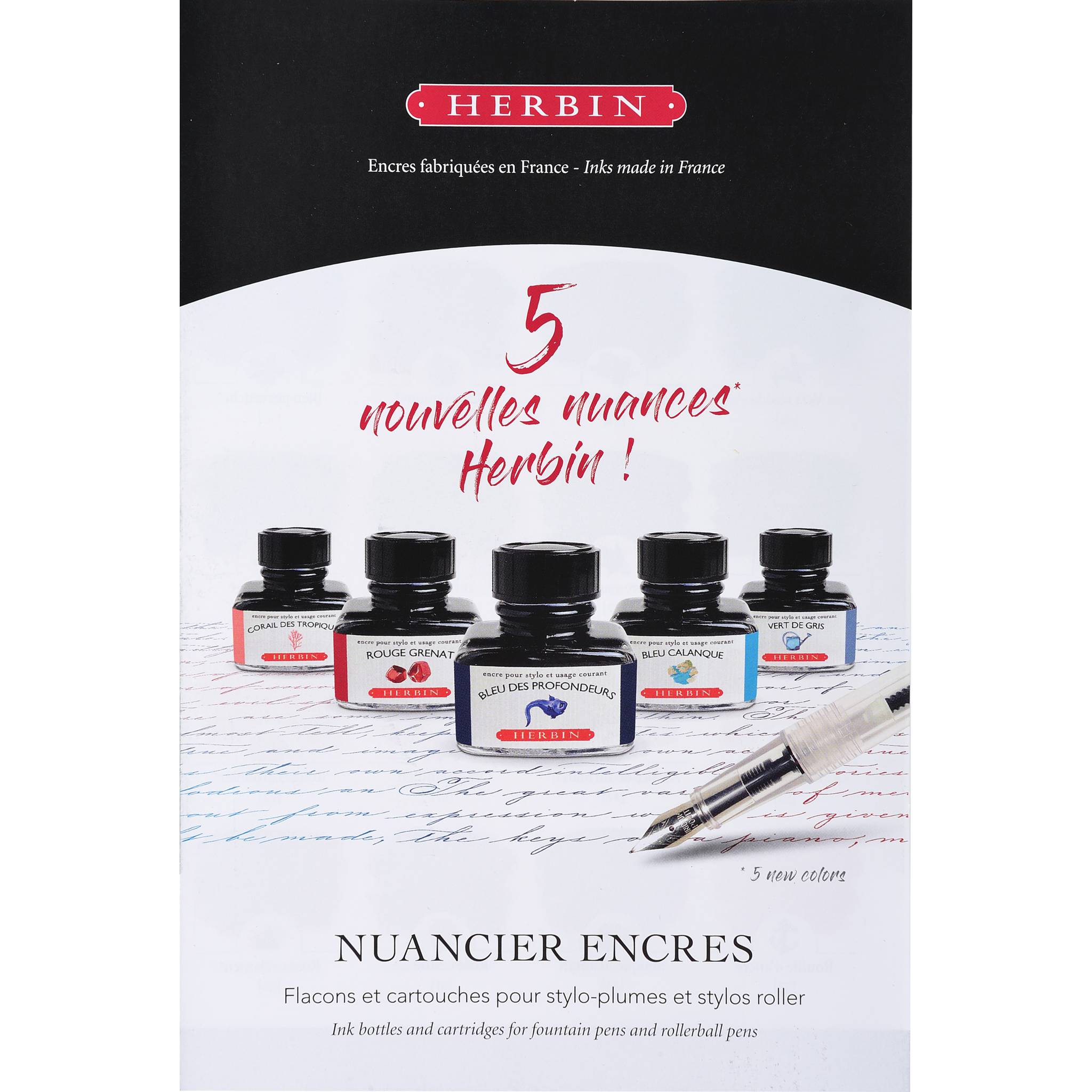 Jacques Herbin 50x Farbtabelle für Tinten und Patronen 7T