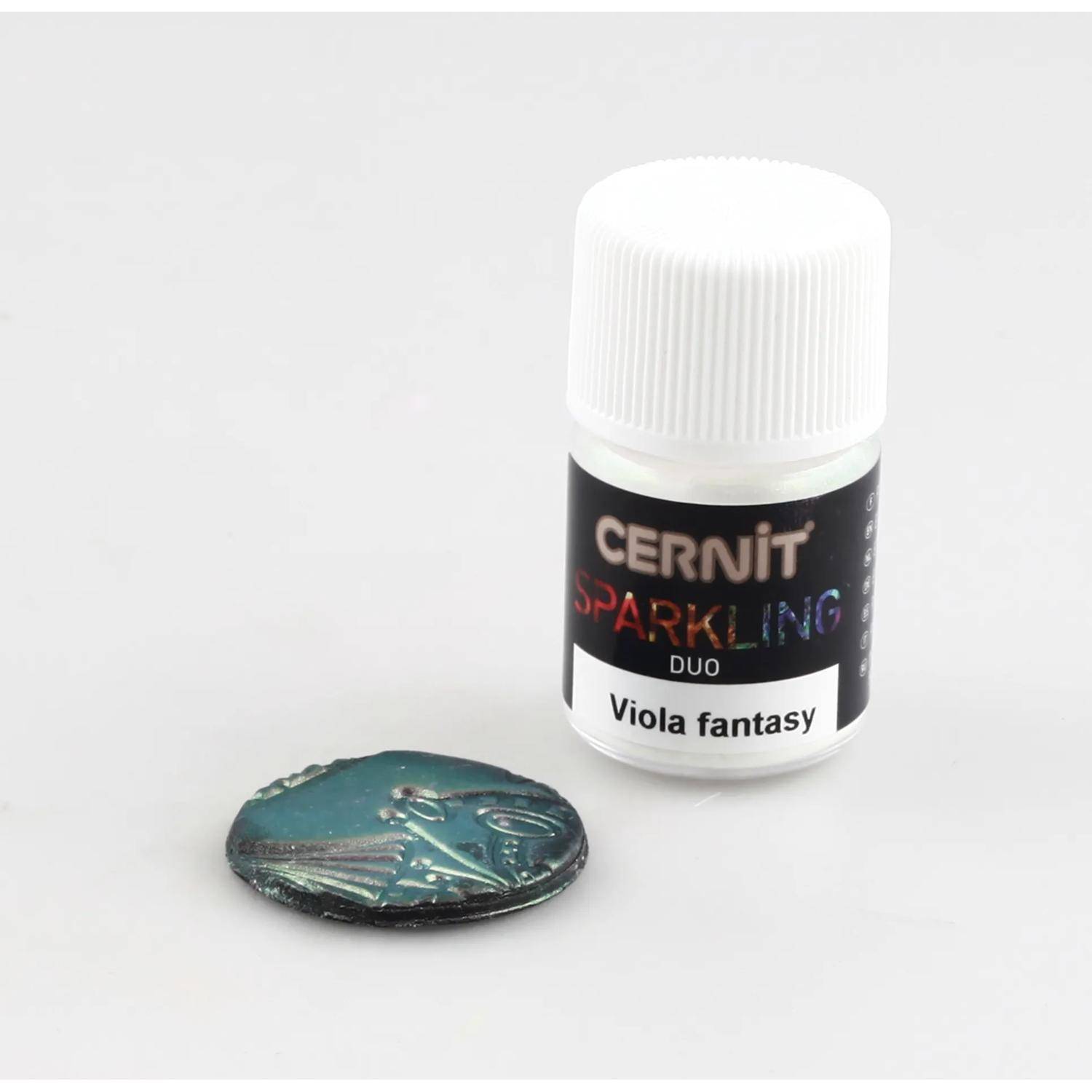 Cernit 6x Sparkling 2g, Duo Pigmentpulver, Viola Fantasy - CE6130002002C