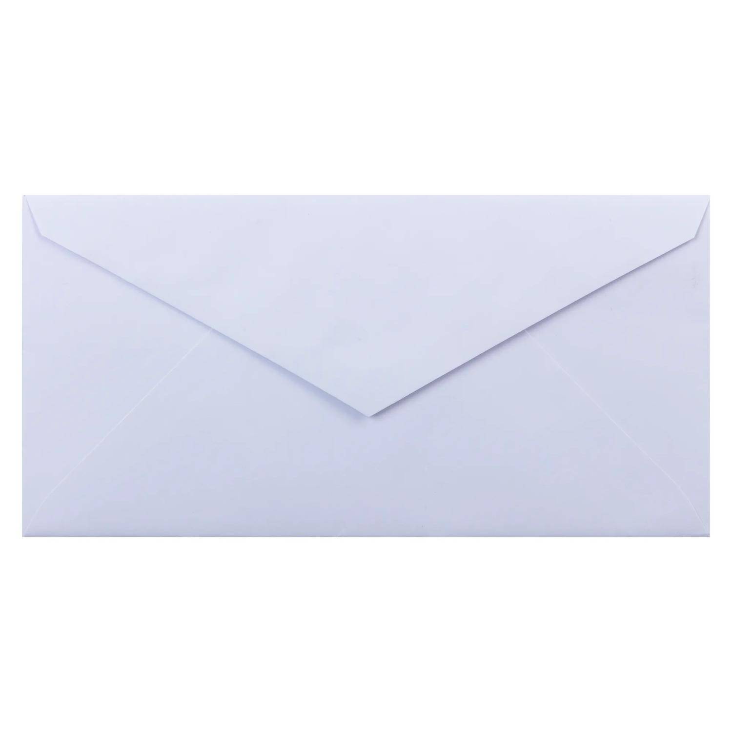 G.Lalo 10x Packung 20 Umschlägen Vélin de France, DL 220x110mm, 100g Weiß 23000L