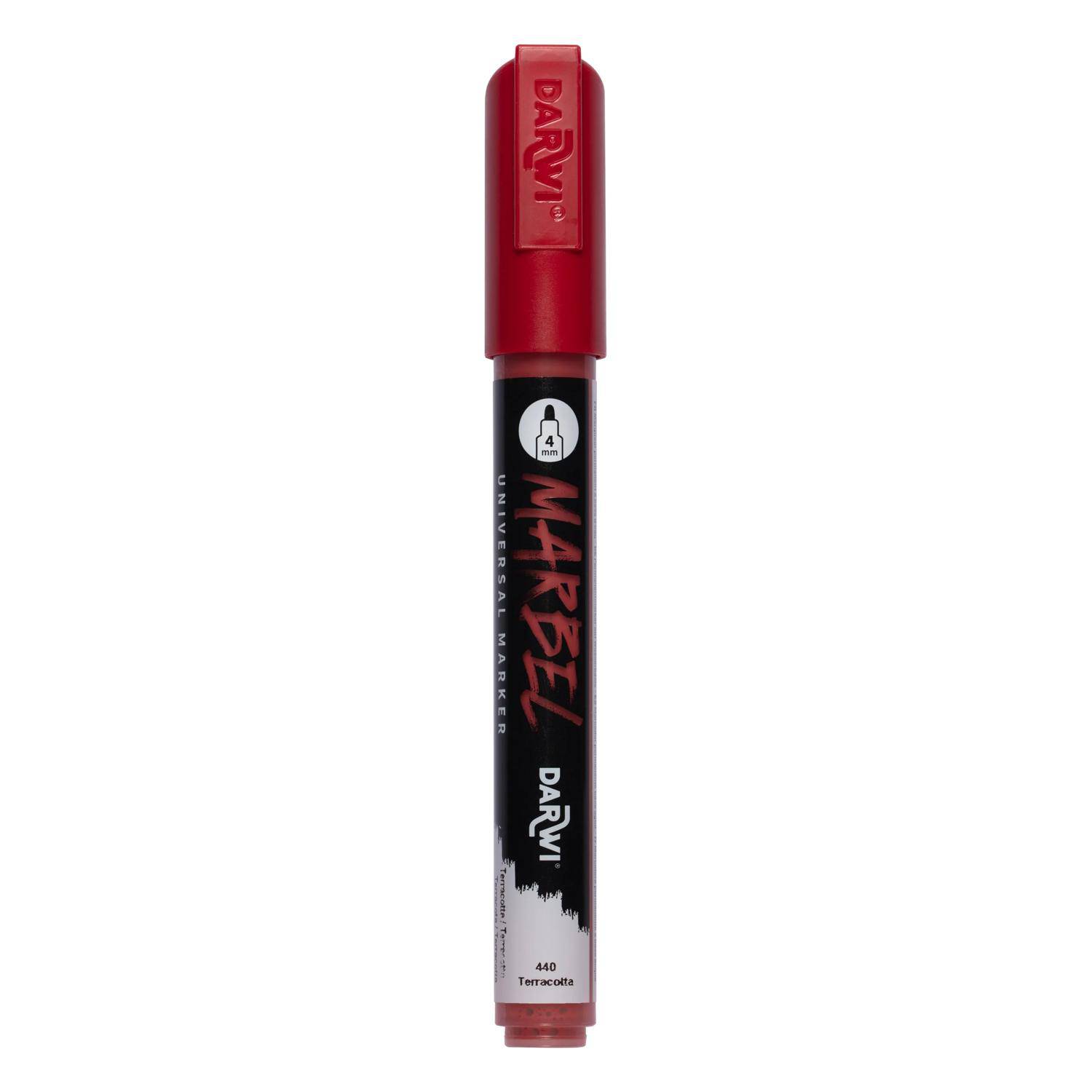 Darwi 6x Marker Acrylfarbe, Rundspitze medium 4mm Terrakotta| DA0226004440C