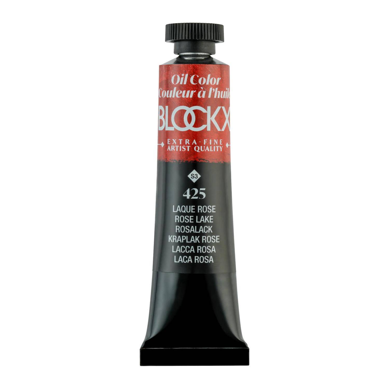 Blockx 3x Ölfarbe, Lackrosa, Tube 20ml - Lackrosa 212425BXC