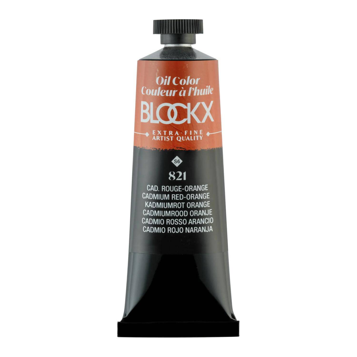 Blockx 3x Ölfarbe, Kadmium rot-orange - Tube 35ml - Cadmium Rot-Orange 213821BXC