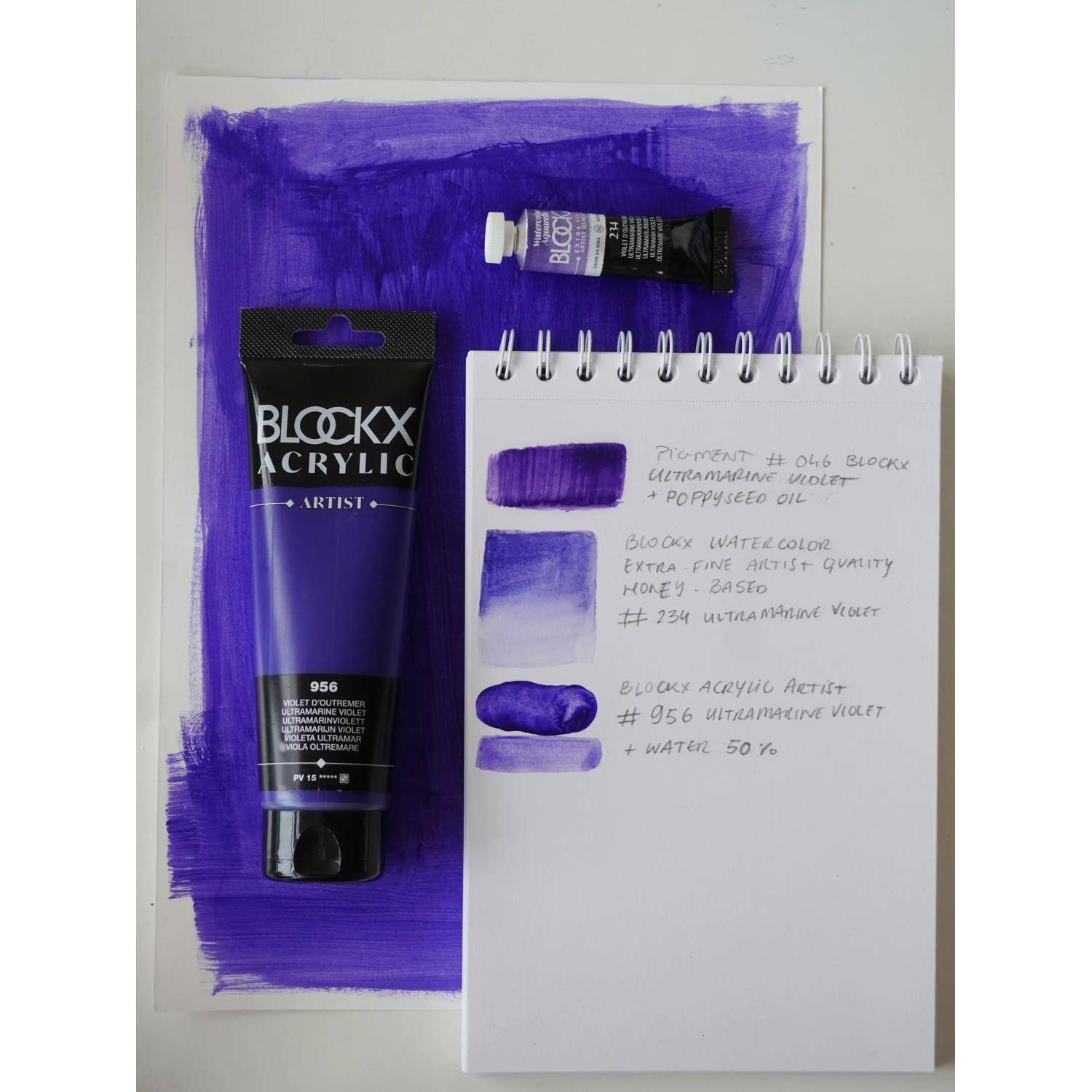 Blockx 3x Aquarellfarbe, Ultramarinviolett Tube 15ml Ultramarinviolett 44234BXC