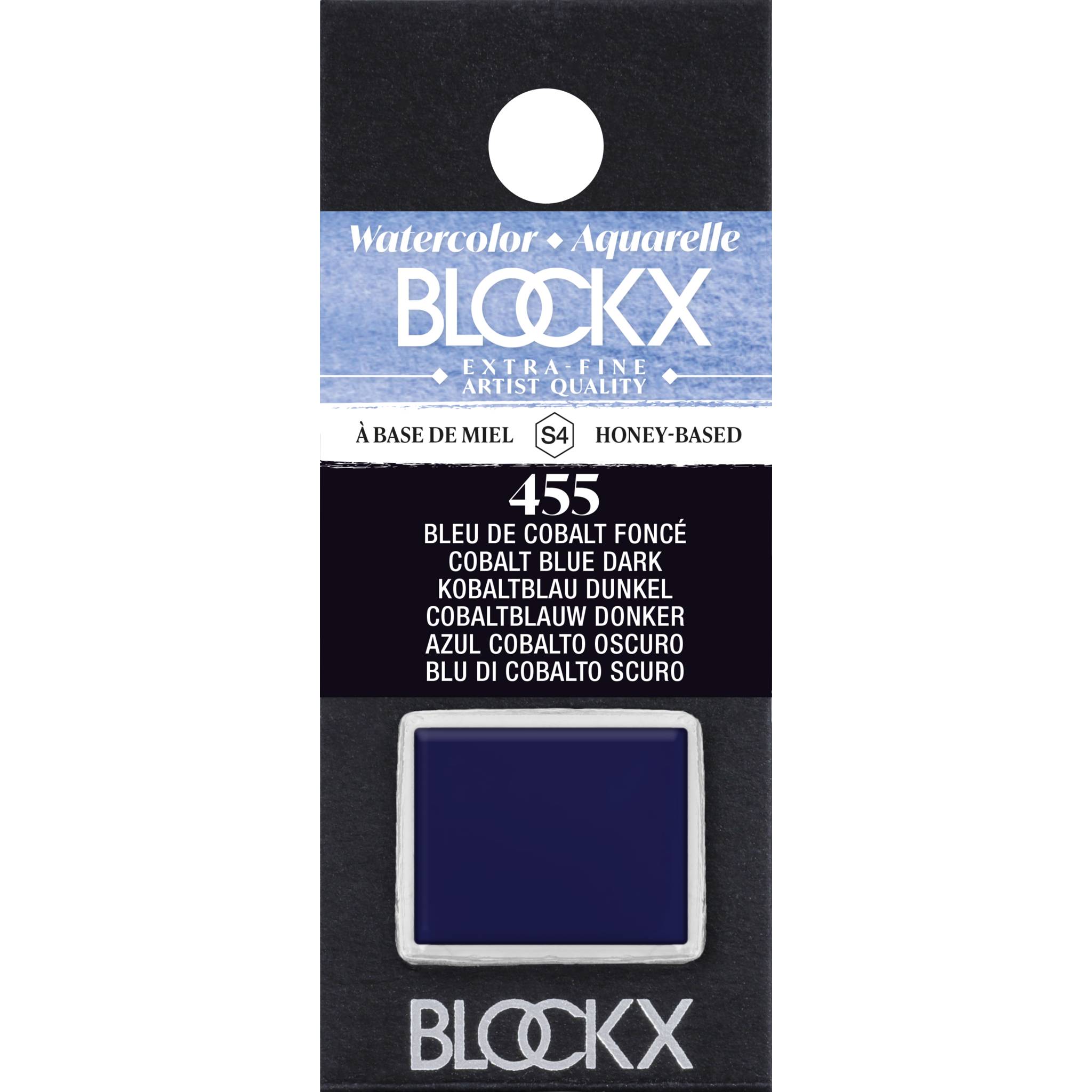 Blockx 3x Aquarellfarbe, 1/2 Näpfchen 1,5ml Dunkelkobaltblau 41455BXC