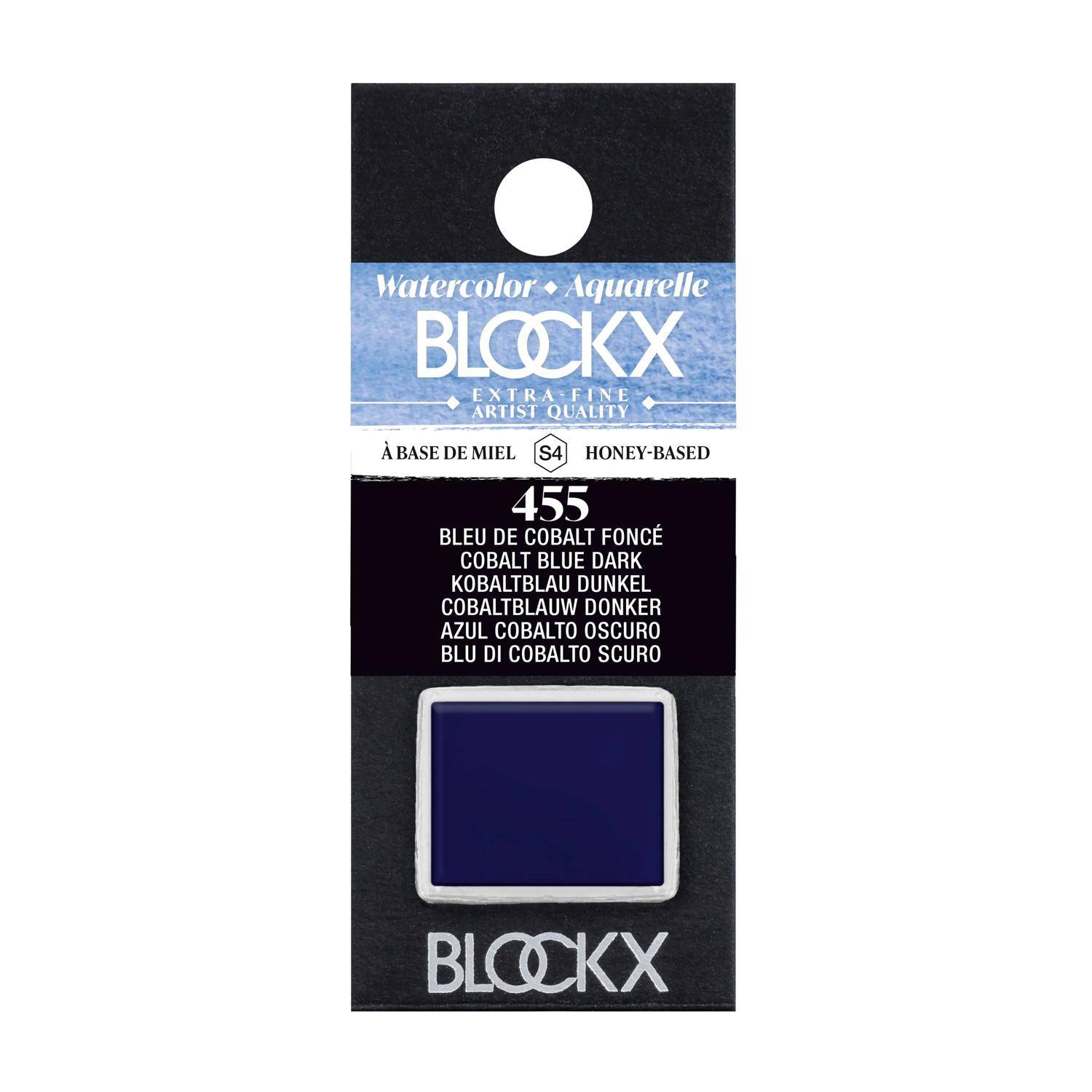 Blockx 3x Aquarellfarbe, 1/2 Näpfchen 1,5ml Dunkelkobaltblau 41455BXC