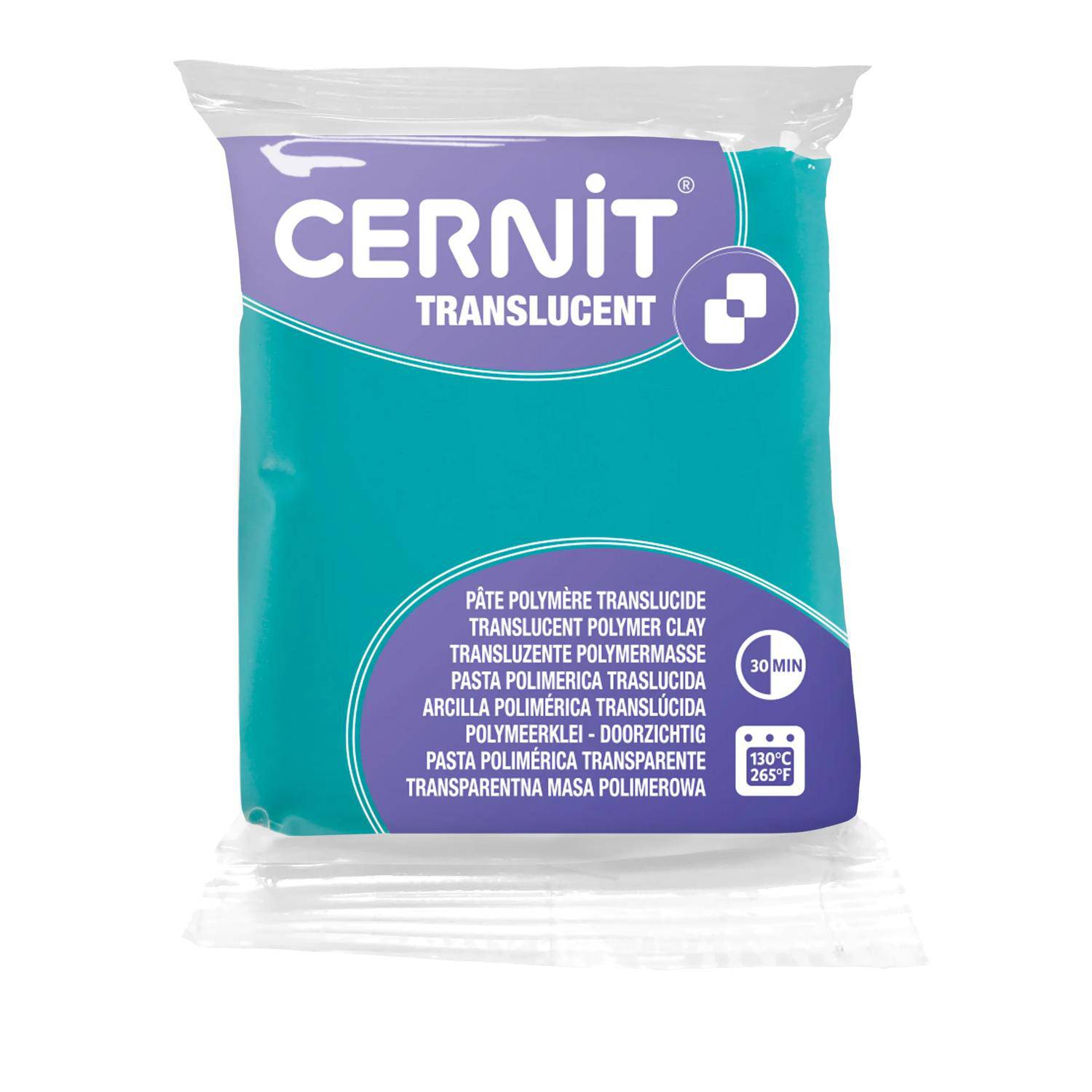 Cernit 6x Translucent 56g, Smaragdgrün - Smaragdgrün| CE0920056620C