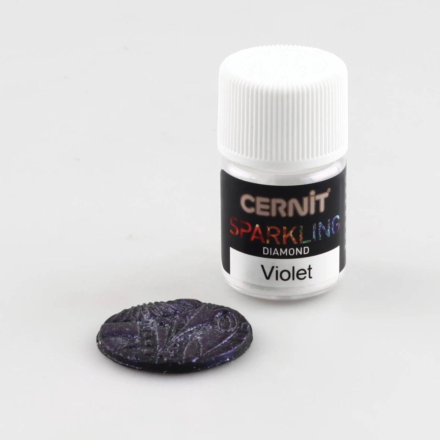 Cernit 6x Sparkling 5g, Diamant Pigmentpulver, Violett - Violett CE6120005900C