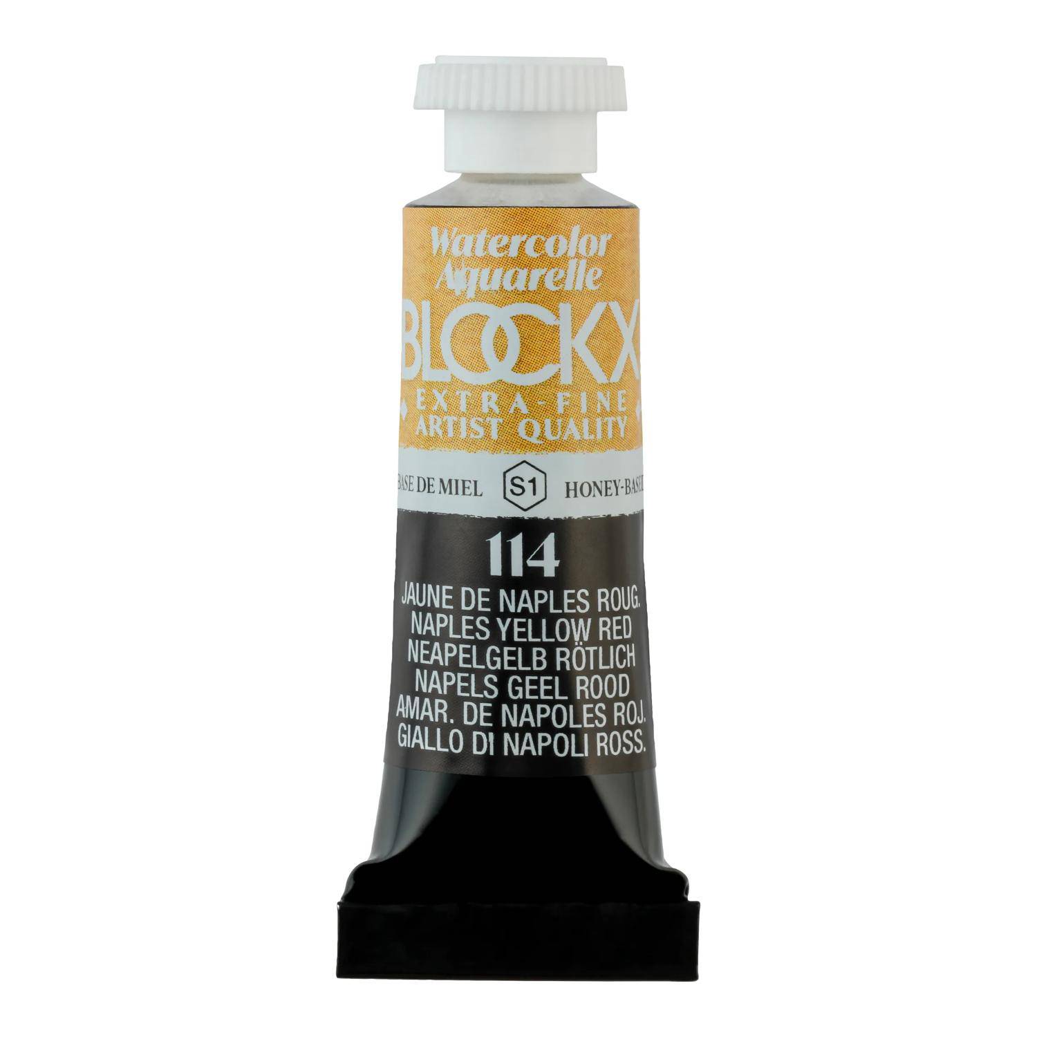 Blockx 3x Aquarellfarbe, Tube 5ml Neapelrötlichgelb 43114BXC