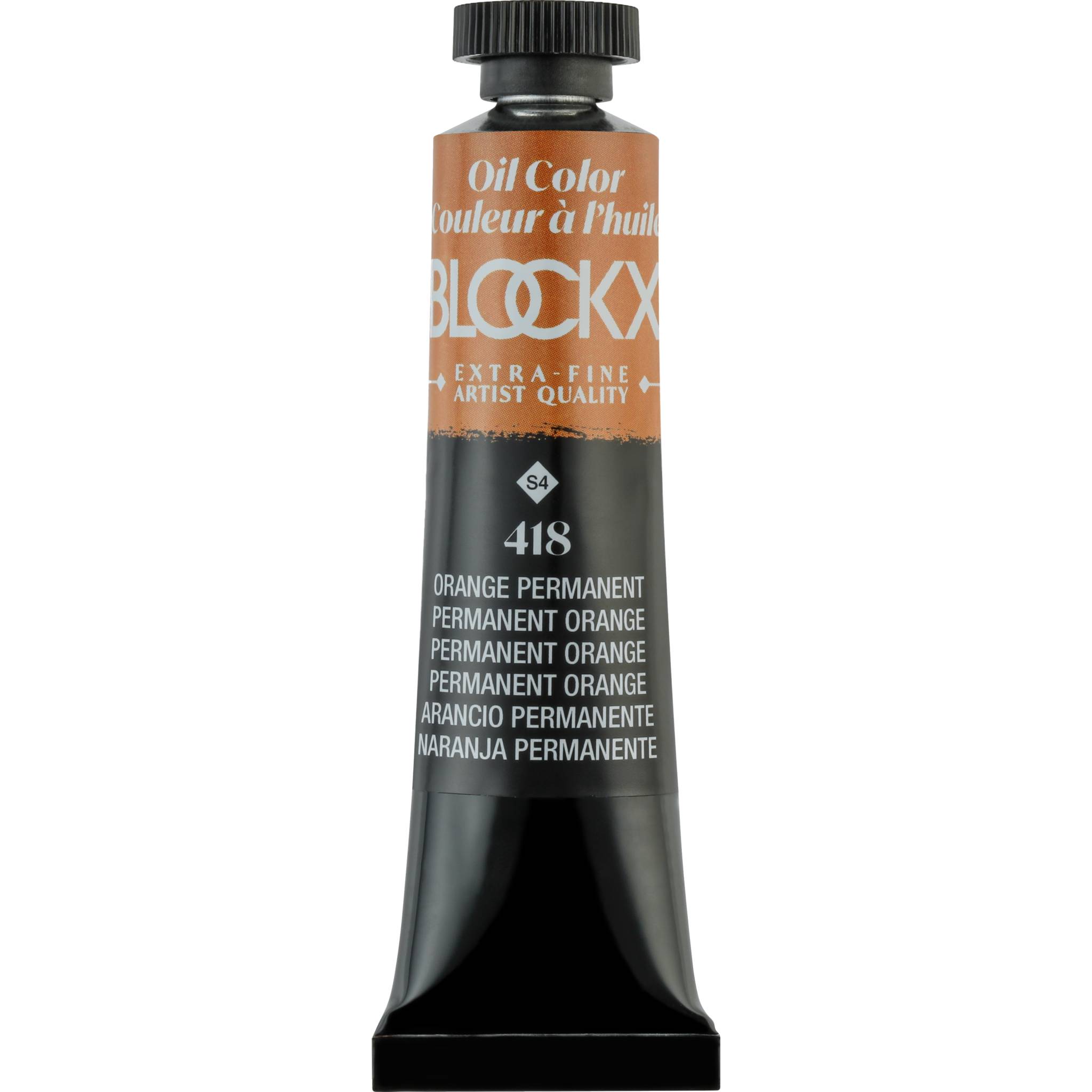 Blockx 3x Ölfarbe, Orange permanent -, Tube 20ml - Permanentorange 212418BXC