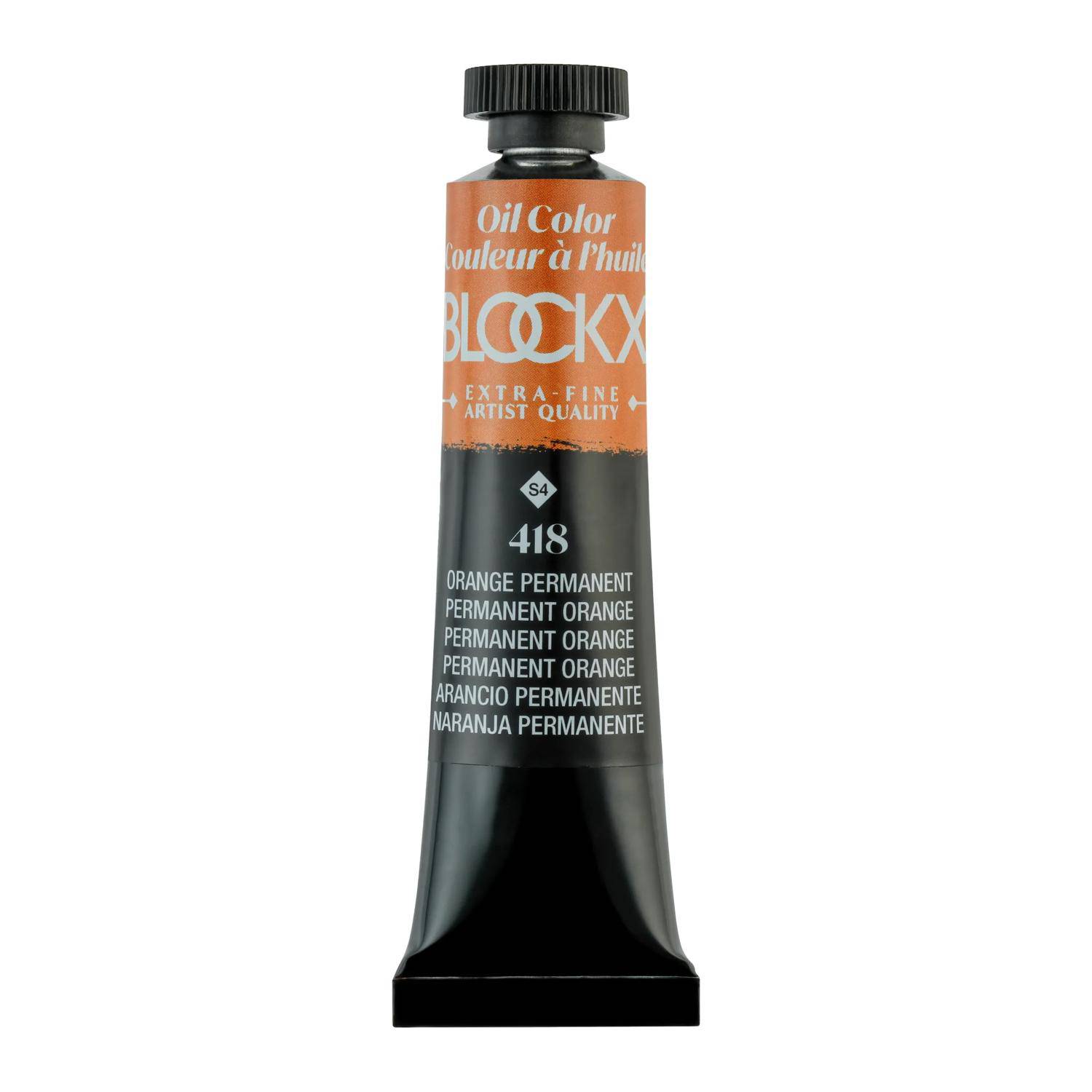 Blockx 3x Ölfarbe, Orange permanent -, Tube 20ml - Permanentorange 212418BXC