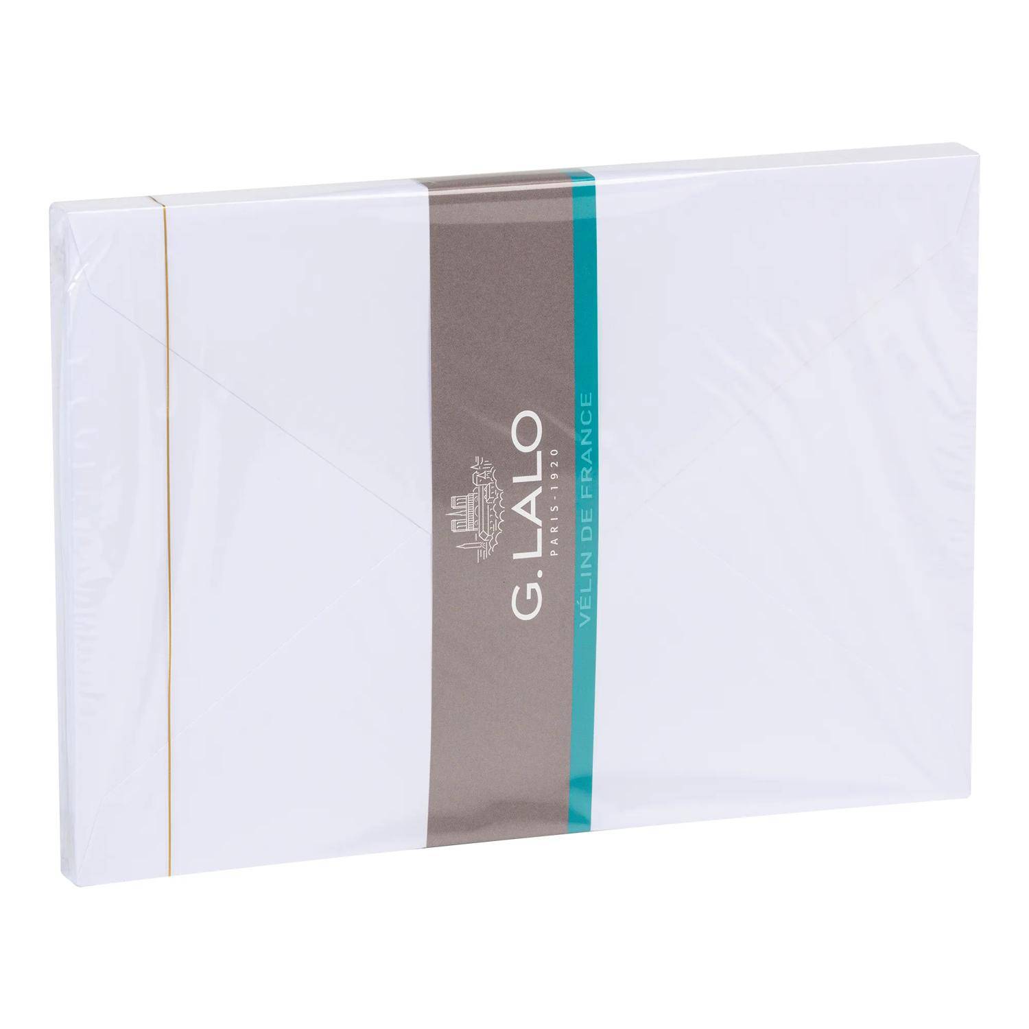 G.Lalo 10x Packung 25 Umschlägen 162x229mm Diploma, Vélin de France Weiß 19601L
